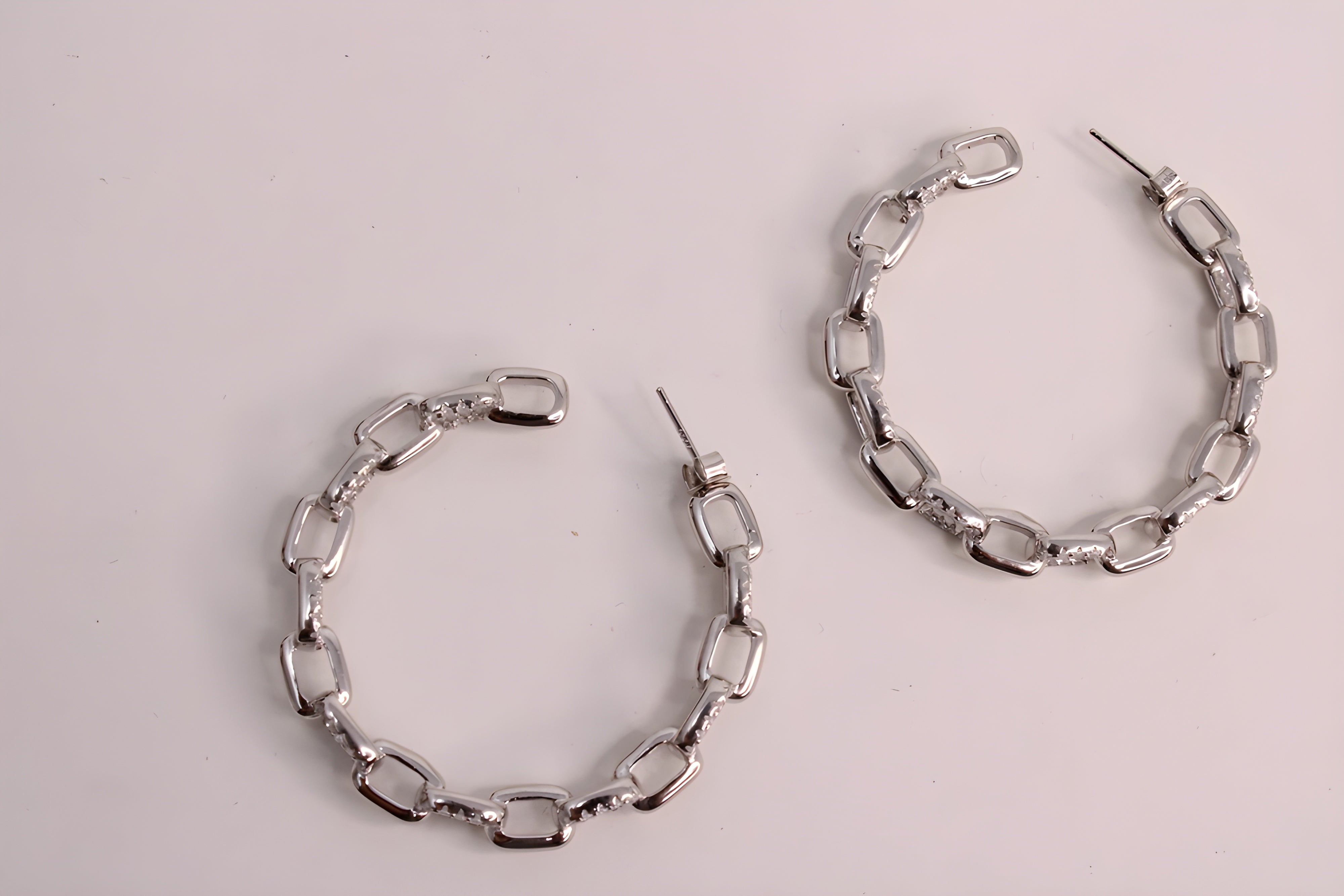 Sterling Silver Splendor VeeLux Premium Crystal Hoop Earrings