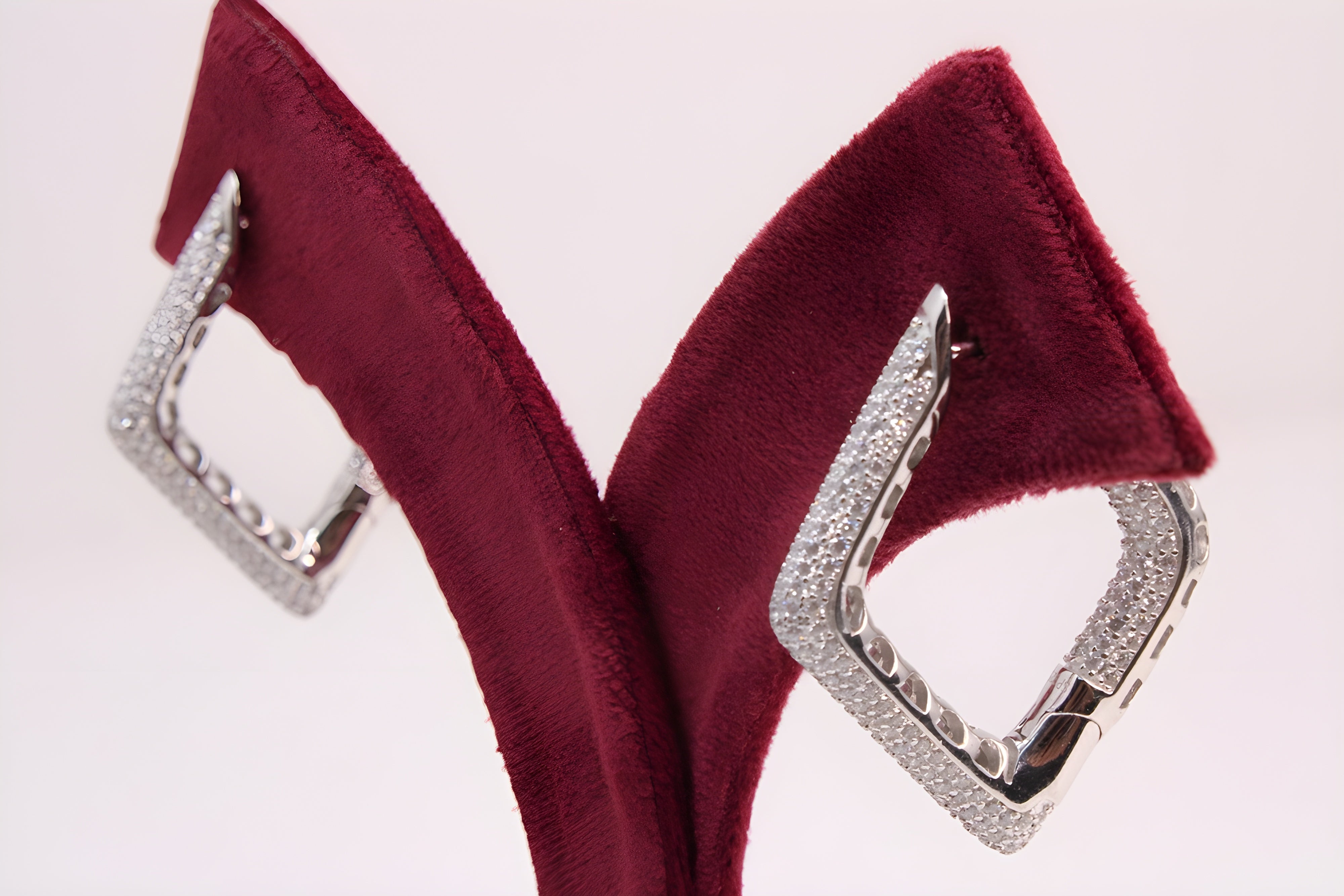 Sterling Silver Brilliance VeeLux Premium Crystal Hoop Earrings