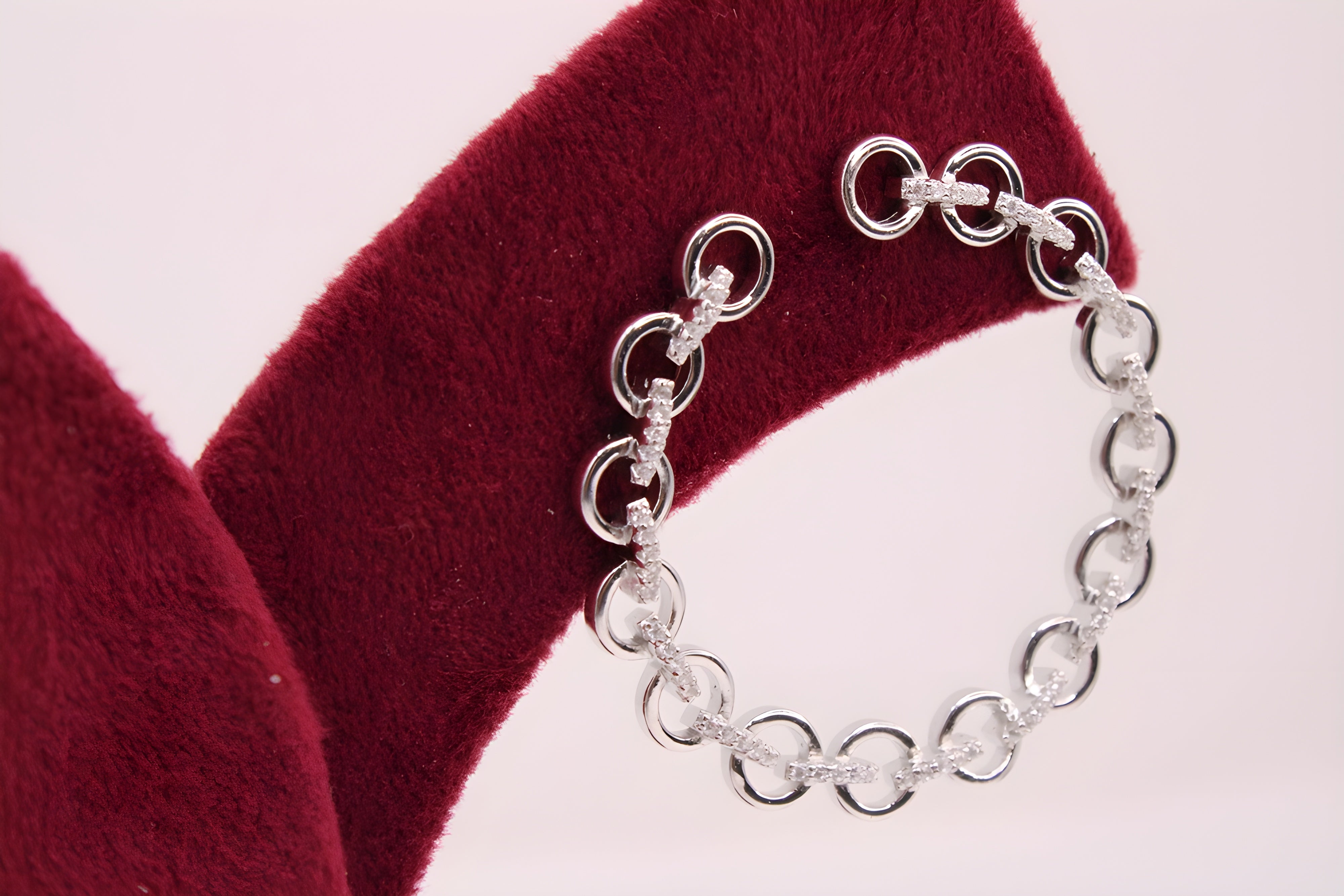 Sterling Silver Harmony VeeLux Premium Crystal Hoop Earrings