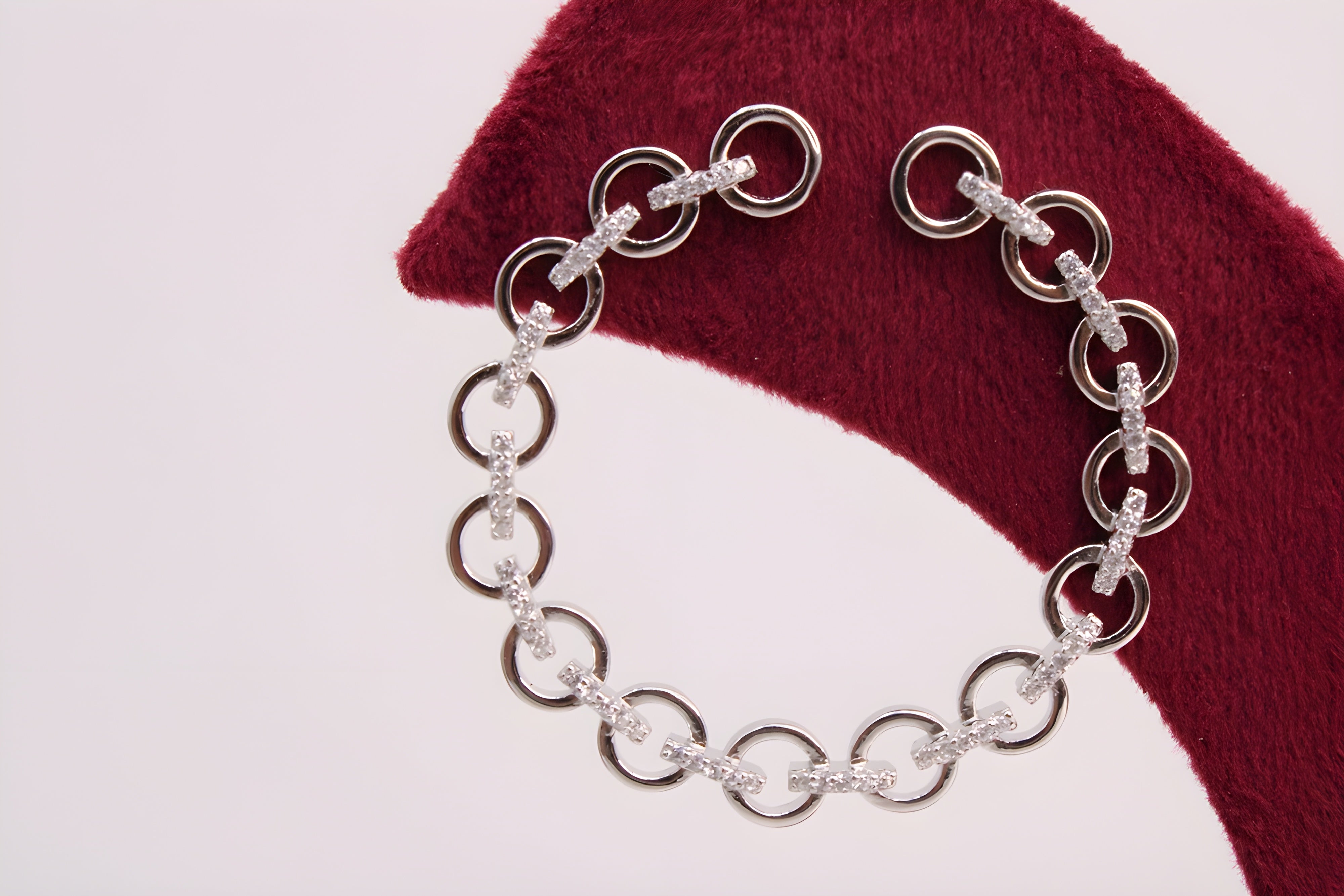Sterling Silver Harmony VeeLux Premium Crystal Hoop Earrings