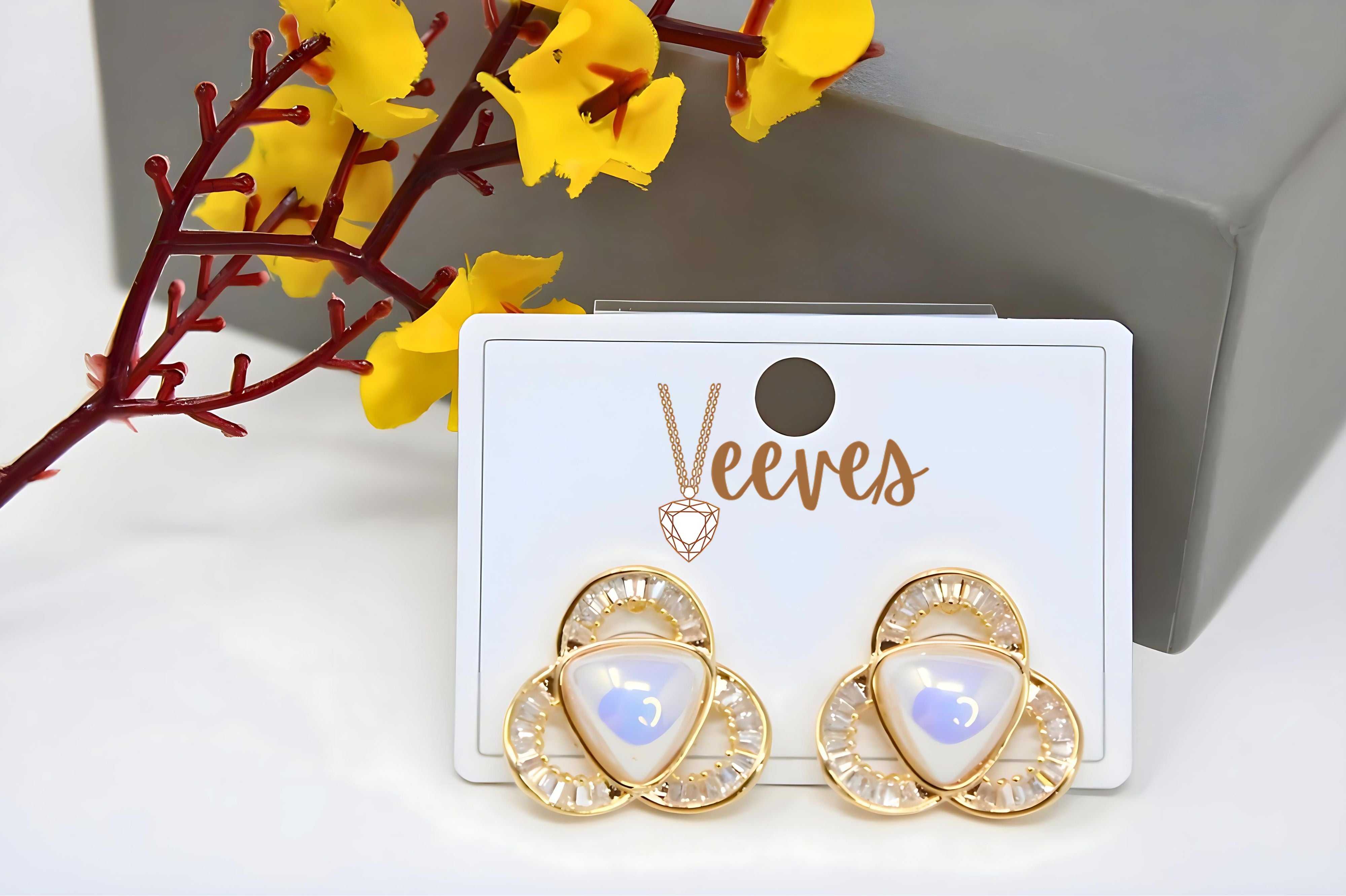 Golden Petal Cascade Earrings