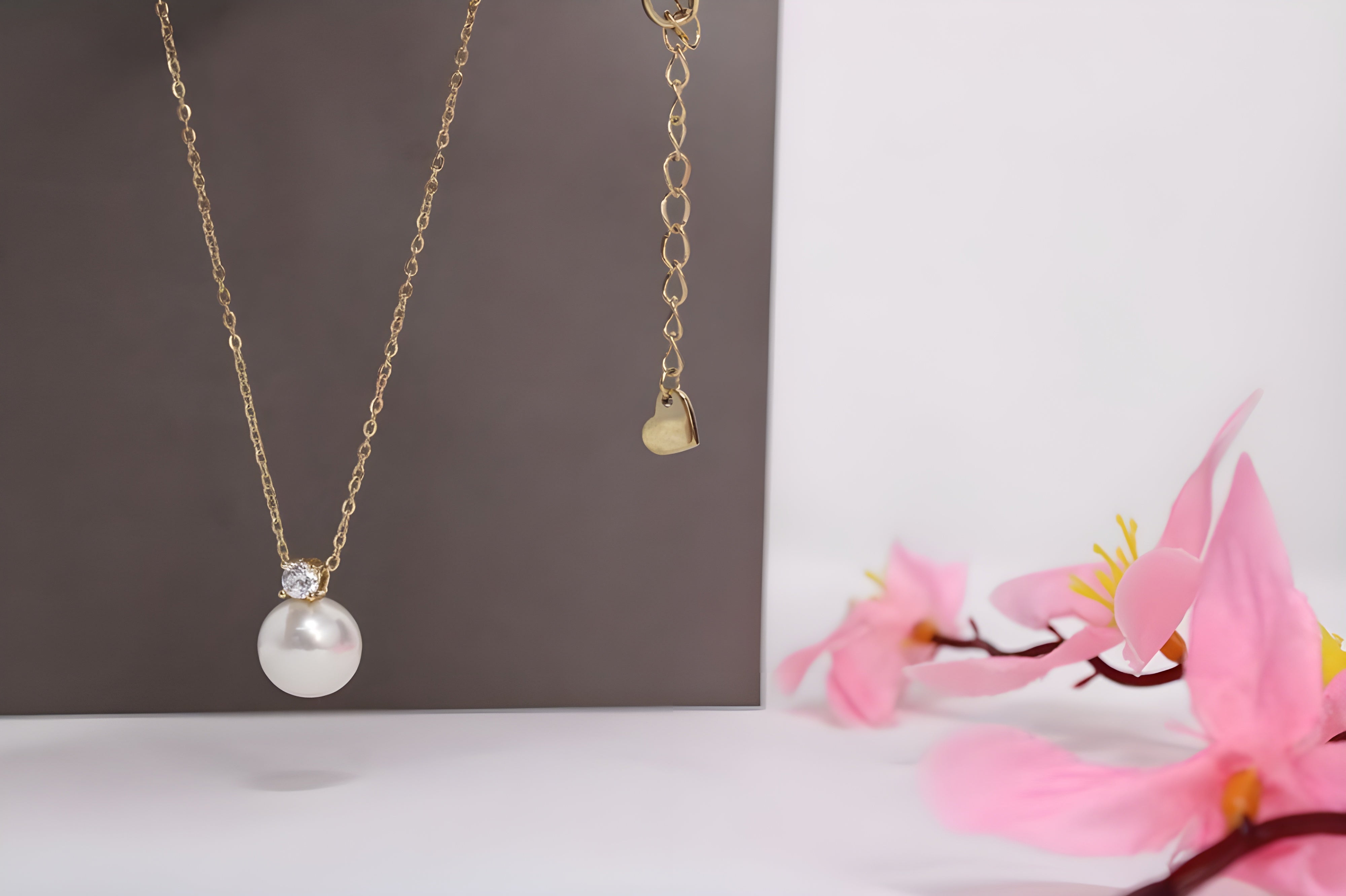 Golden Pearl Pendant Set