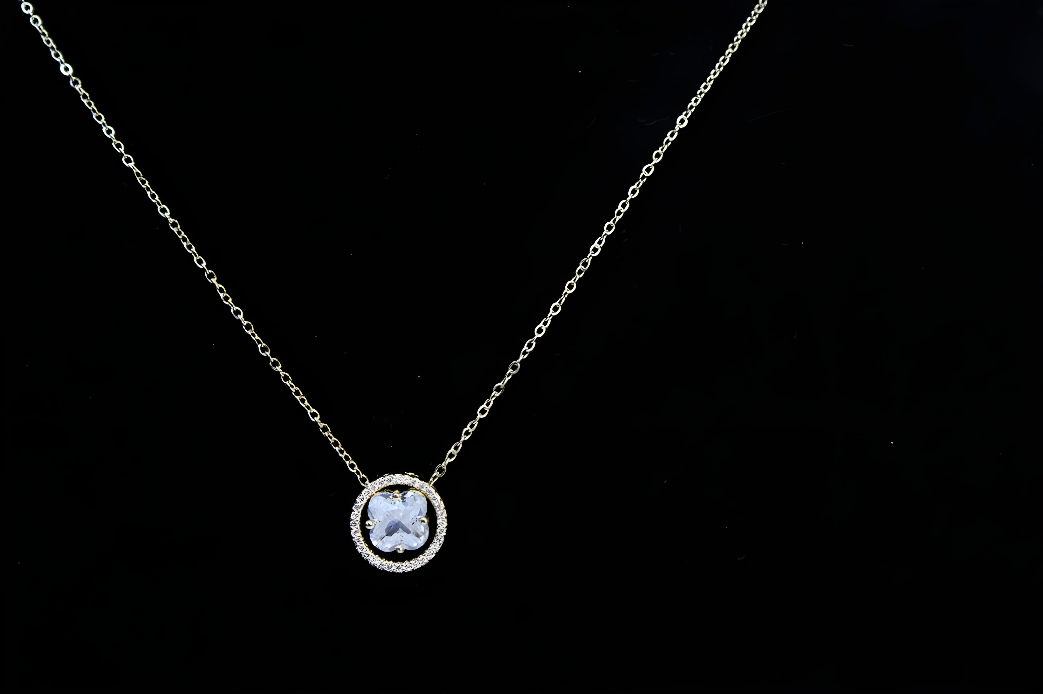 Crystal Glow Golden Pendant Set