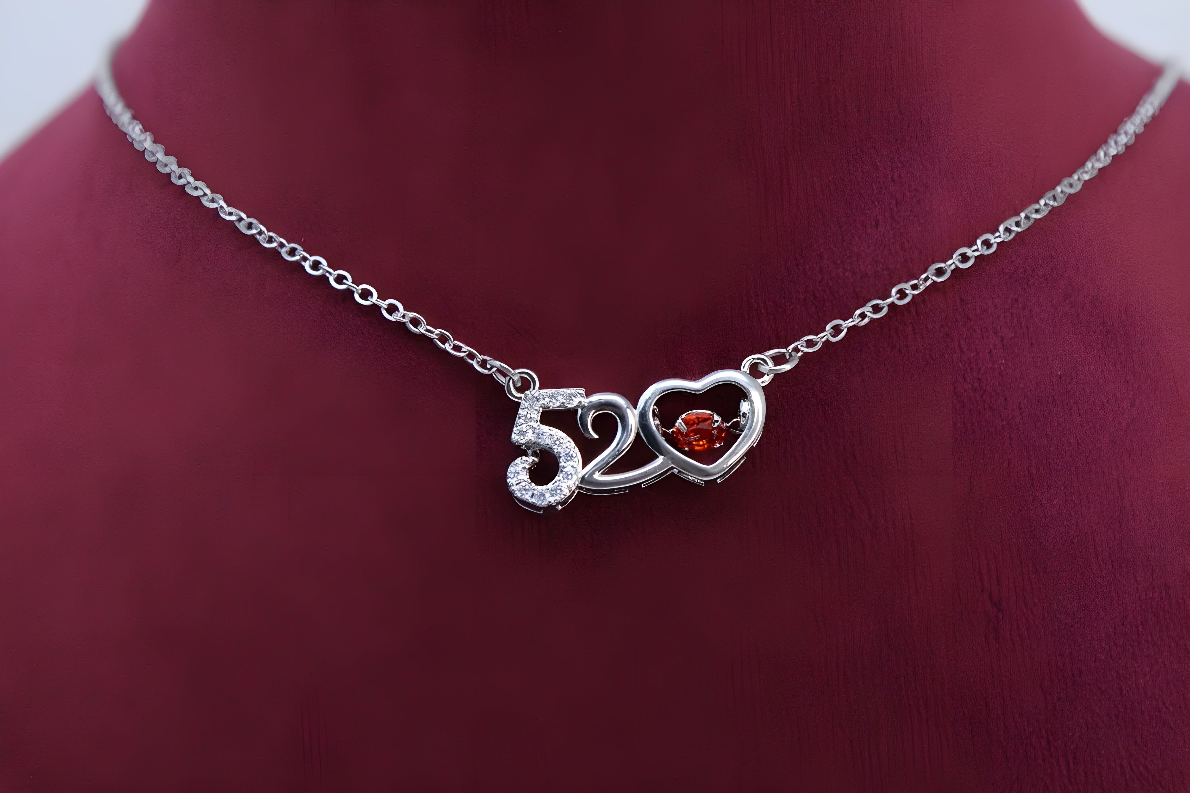 Heartfelt Silver Crystal Pendant Set