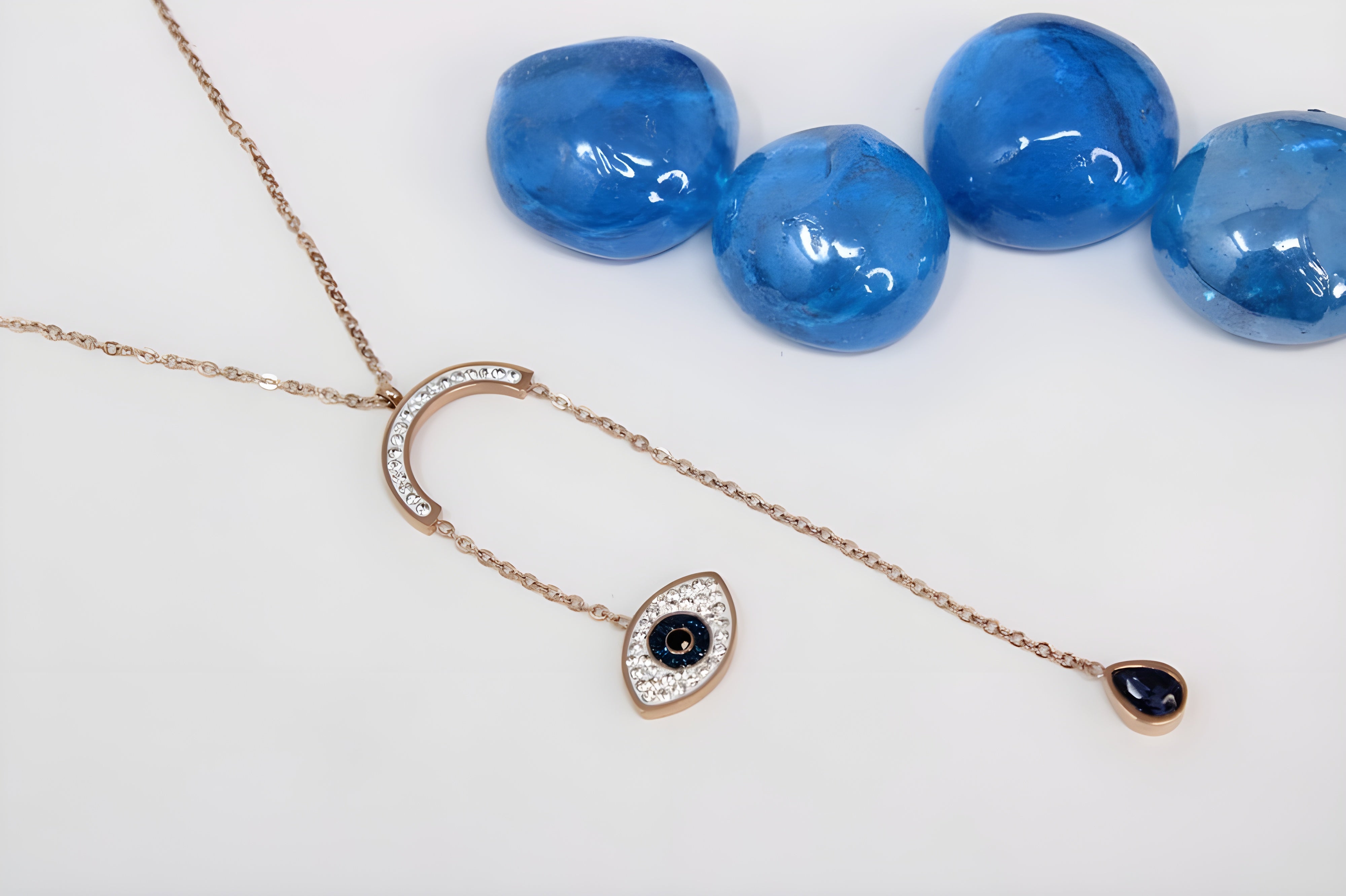 Golden Guardian Evil Eye Pendant Set