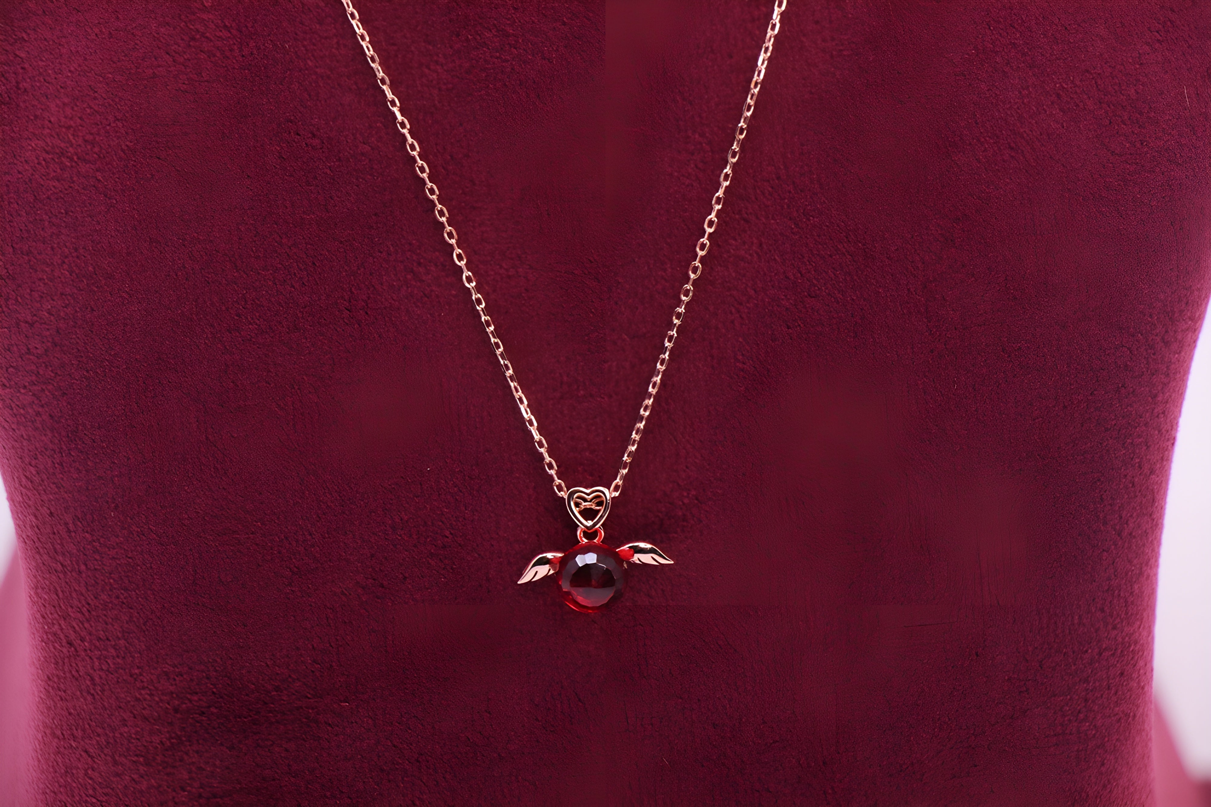 Golden Elegance Sterling Silver Pendant with VeeLux Premium Crystals
