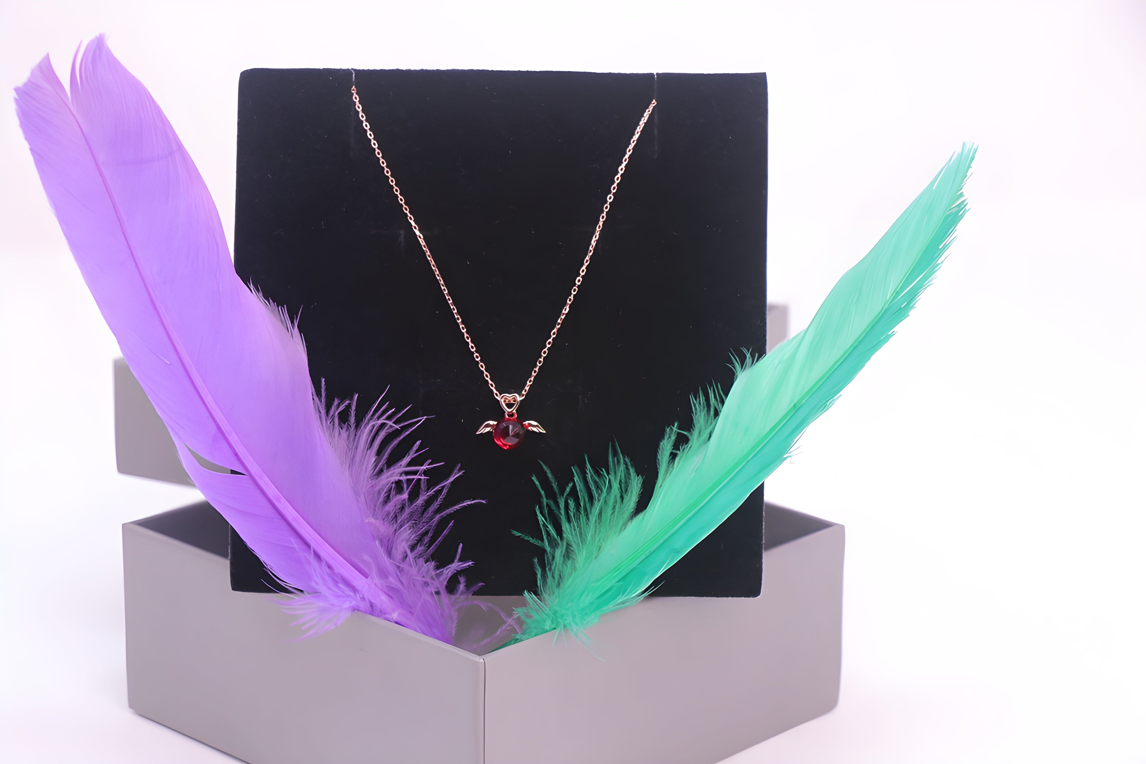 Golden Elegance Sterling Silver Pendant with VeeLux Premium Crystals