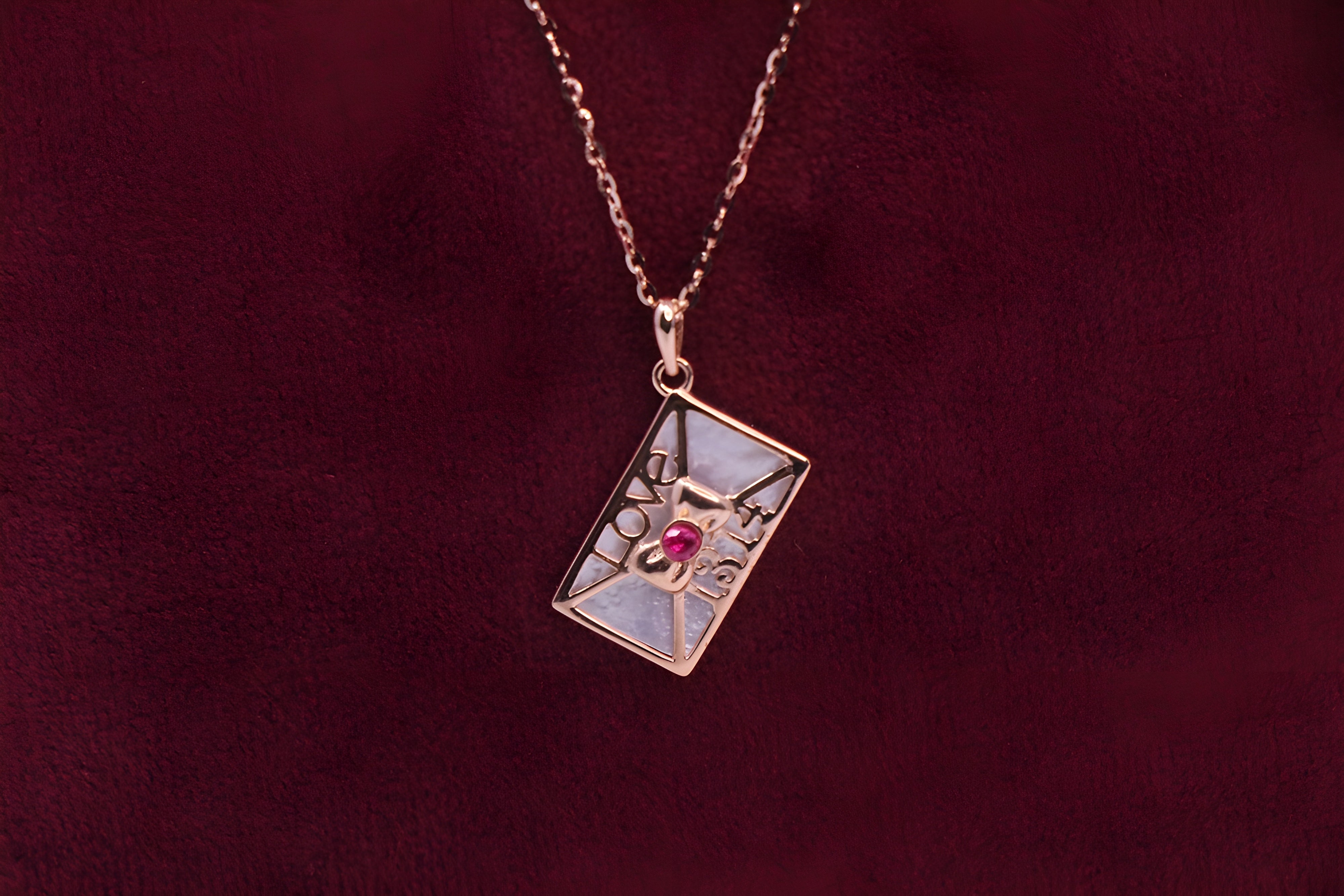 Gilded Initials Sterling Silver Pendant with VeeLux Premium Crystals