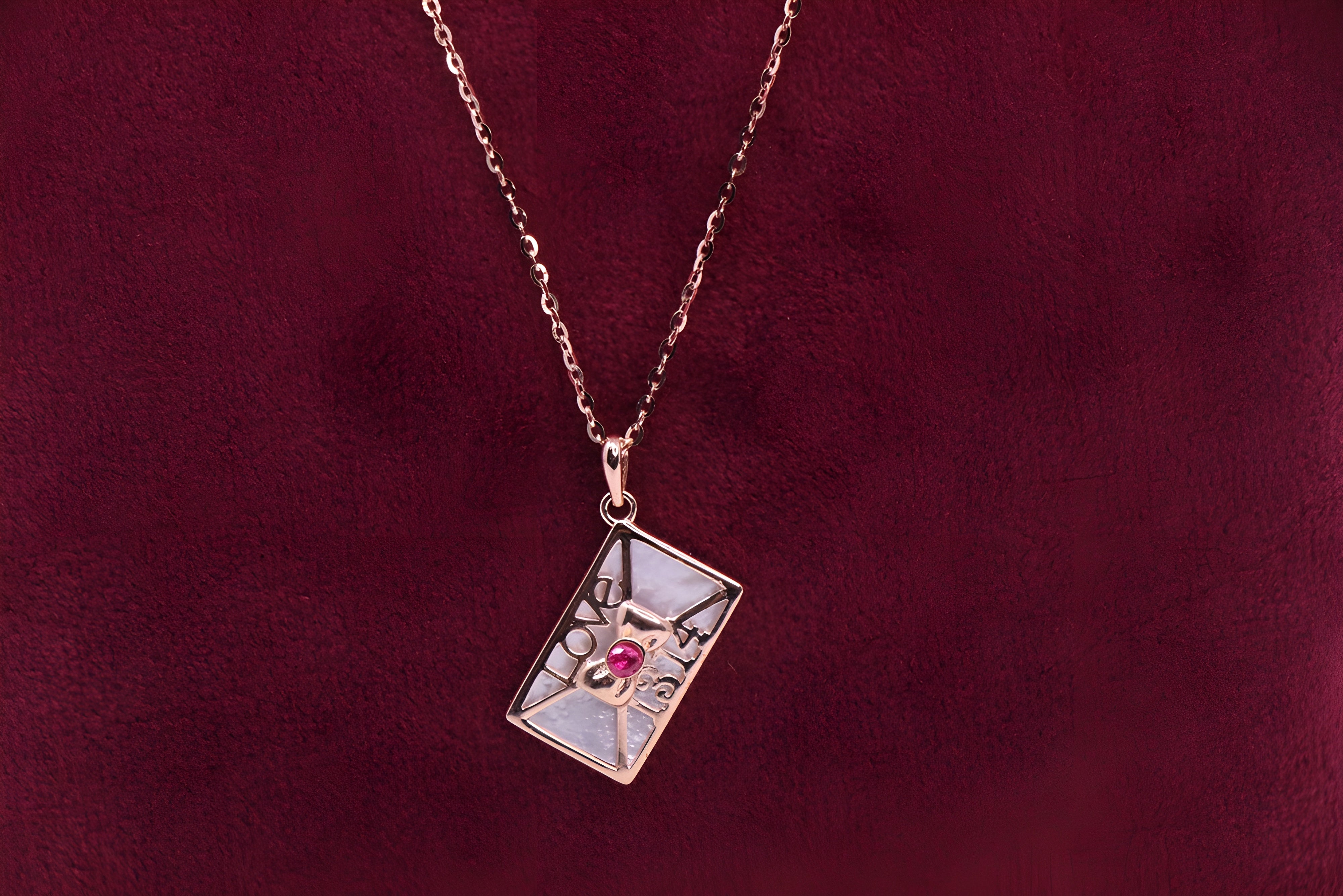 Gilded Initials Sterling Silver Pendant with VeeLux Premium Crystals
