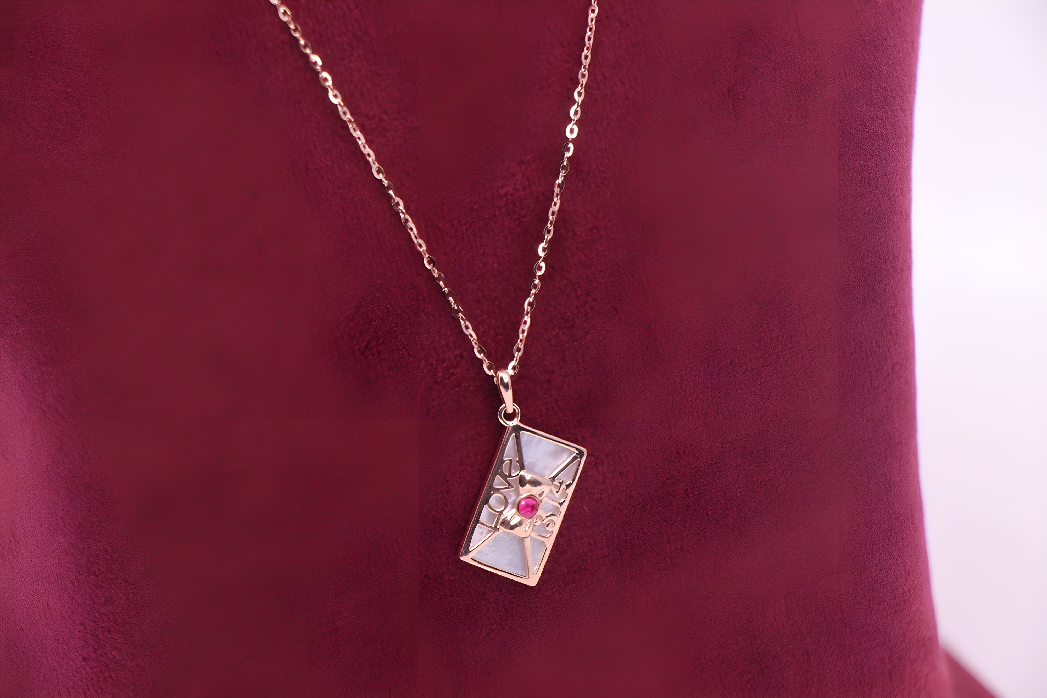 Gilded Initials Sterling Silver Pendant with VeeLux Premium Crystals