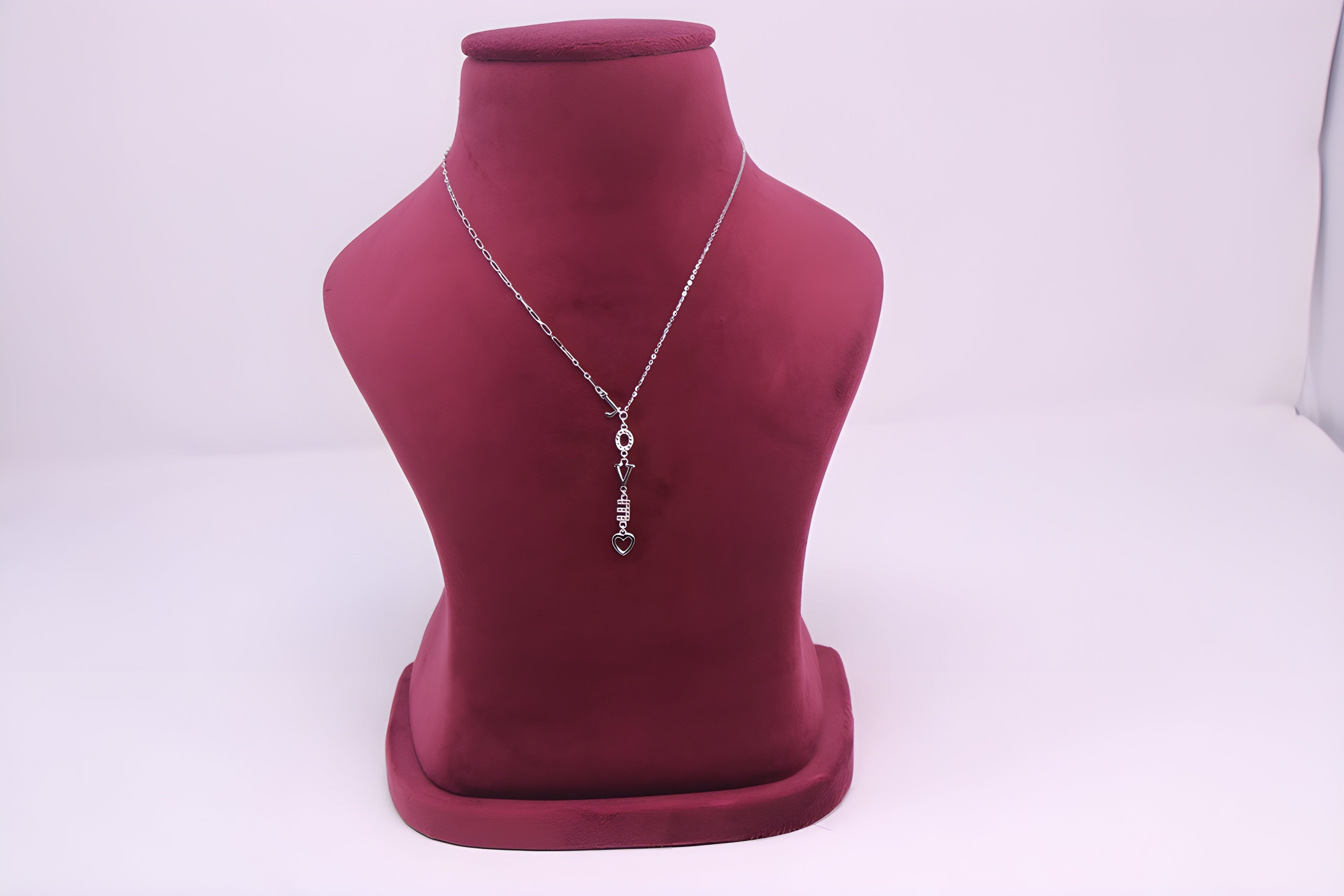 LOVE Letter Pendant in 92.5 Sterling Silver with VeeLux Premium Crystals