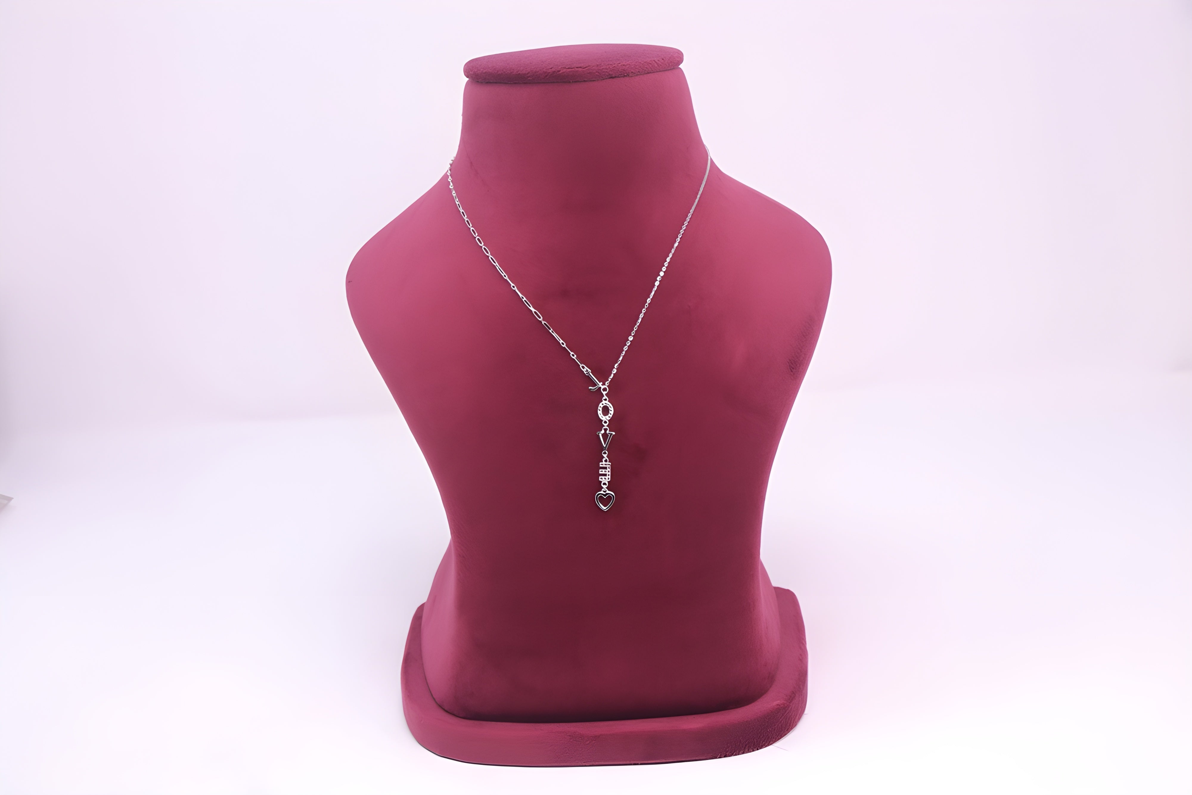 LOVE Letter Pendant in 92.5 Sterling Silver with VeeLux Premium Crystals