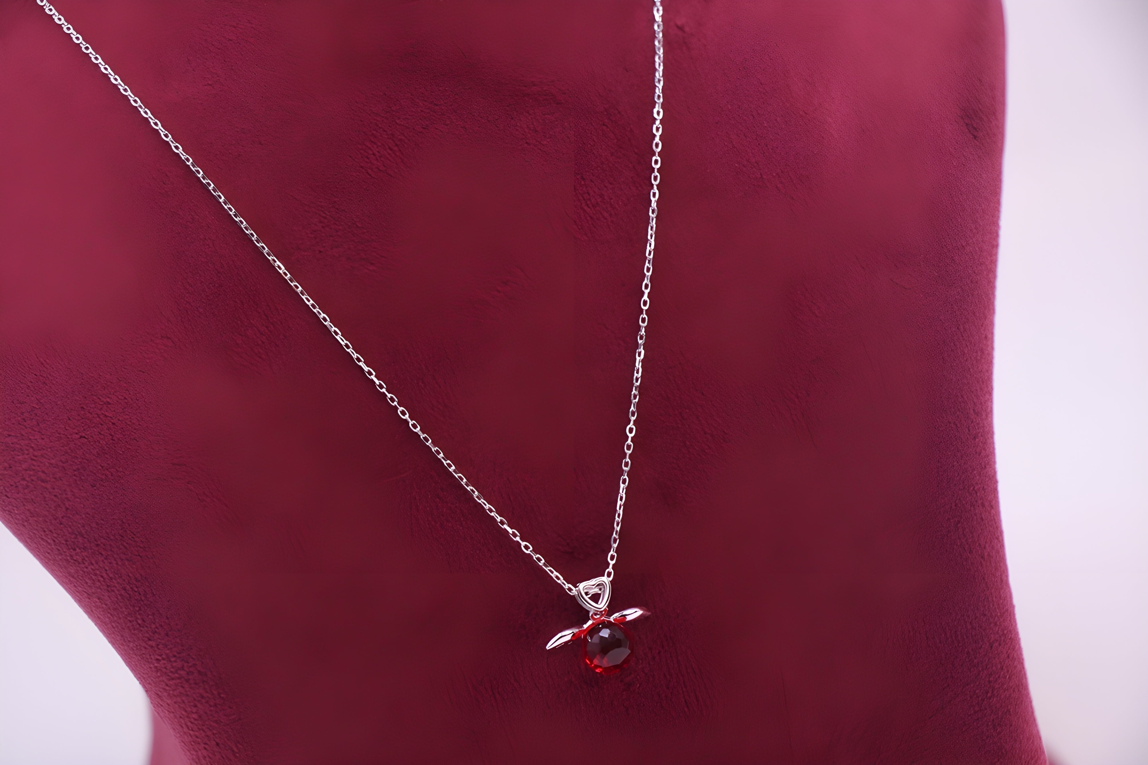 Sterling Silver Scarlet VeeLux Premium Pendant