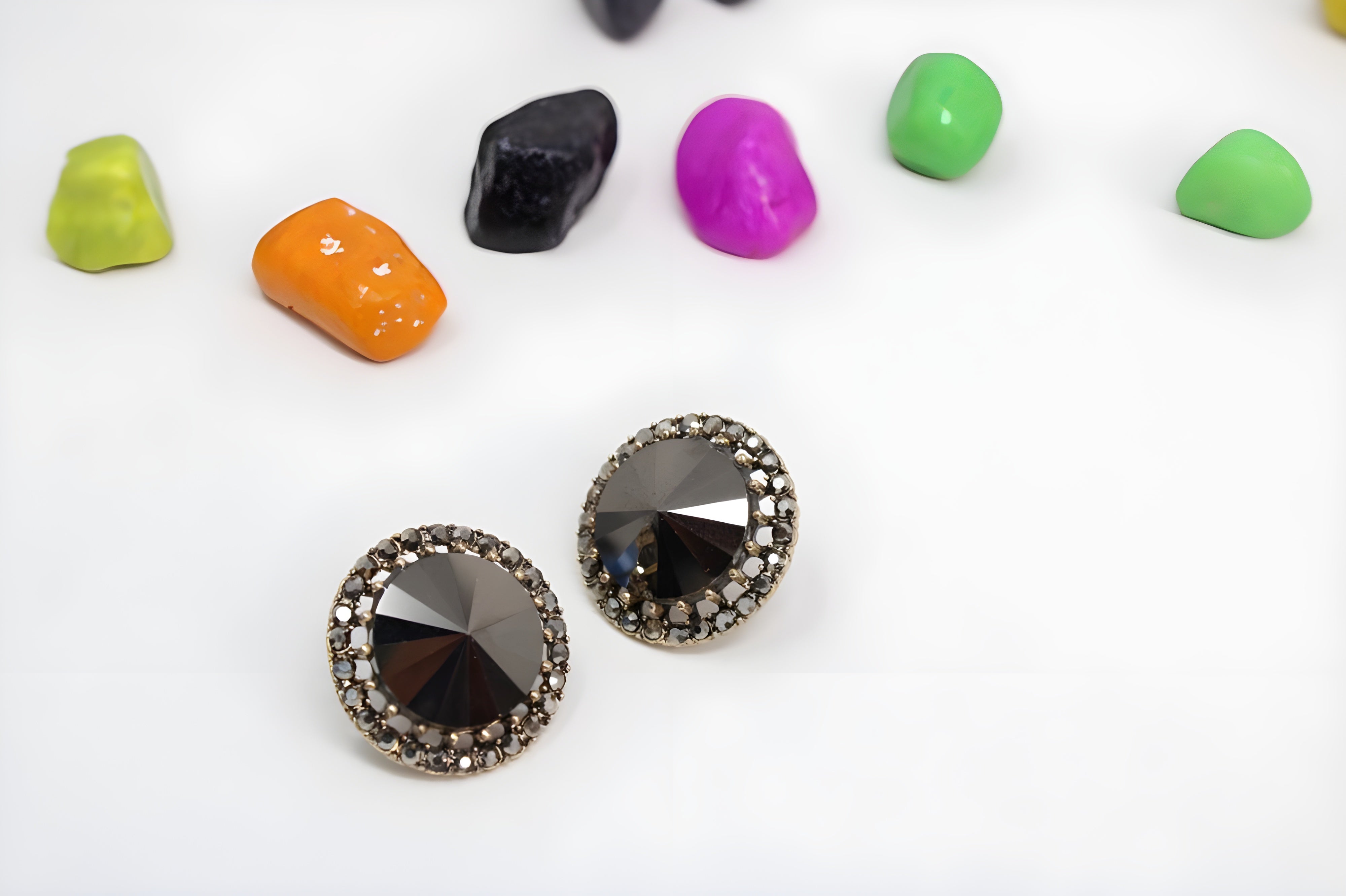 Eternal Radiance Black Stone Earrings