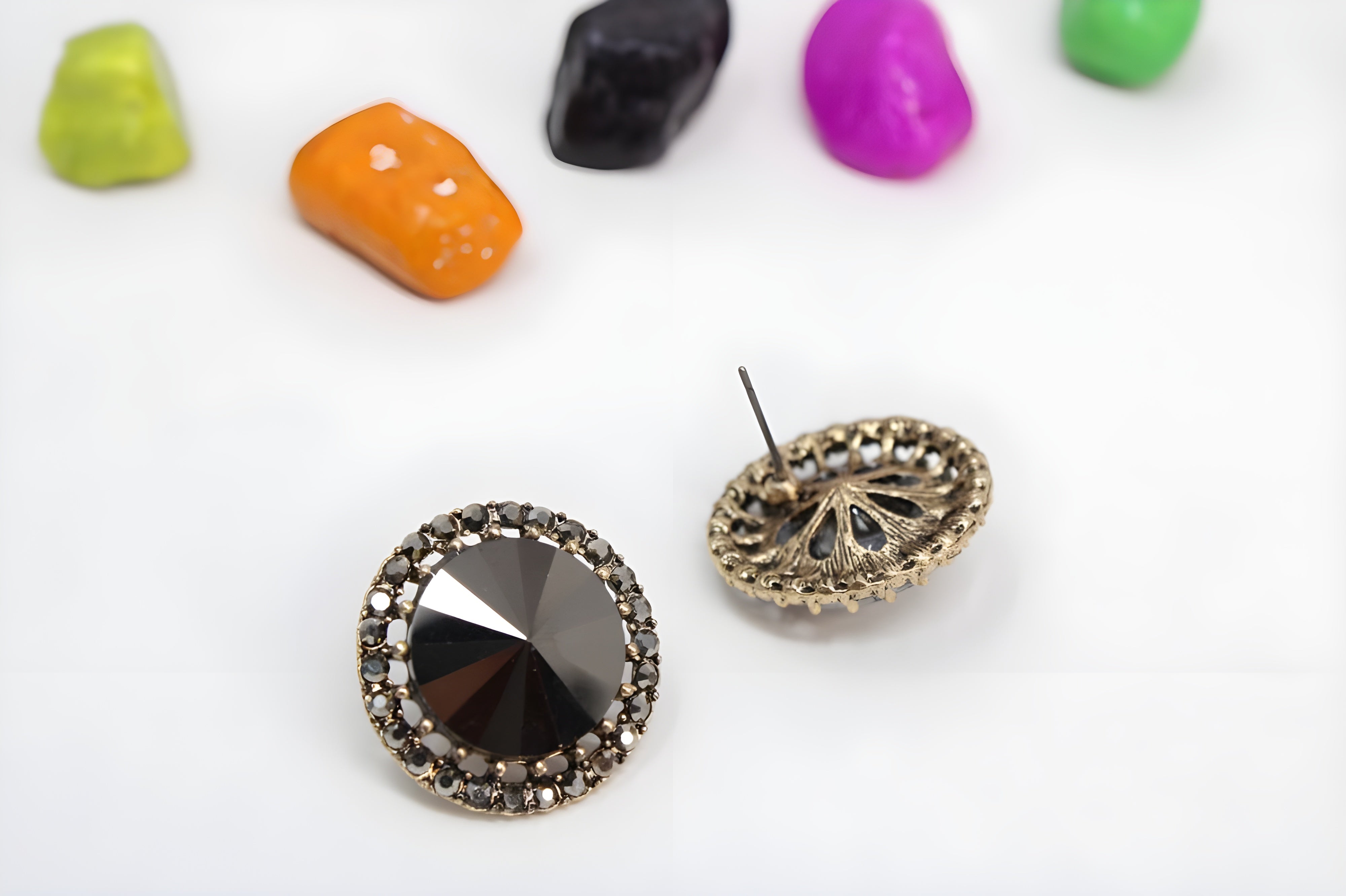 Eternal Radiance Black Stone Earrings