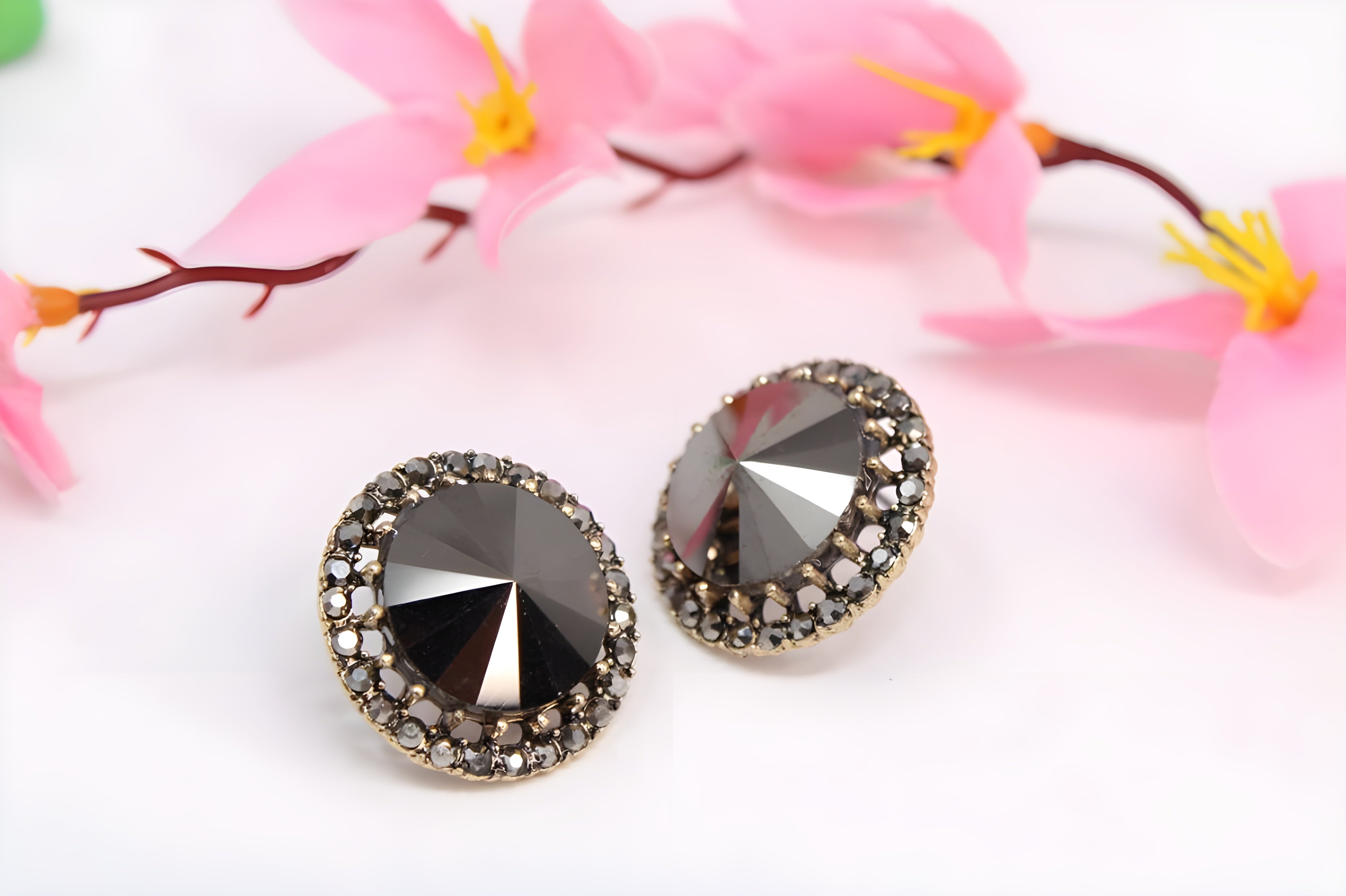 Eternal Radiance Black Stone Earrings