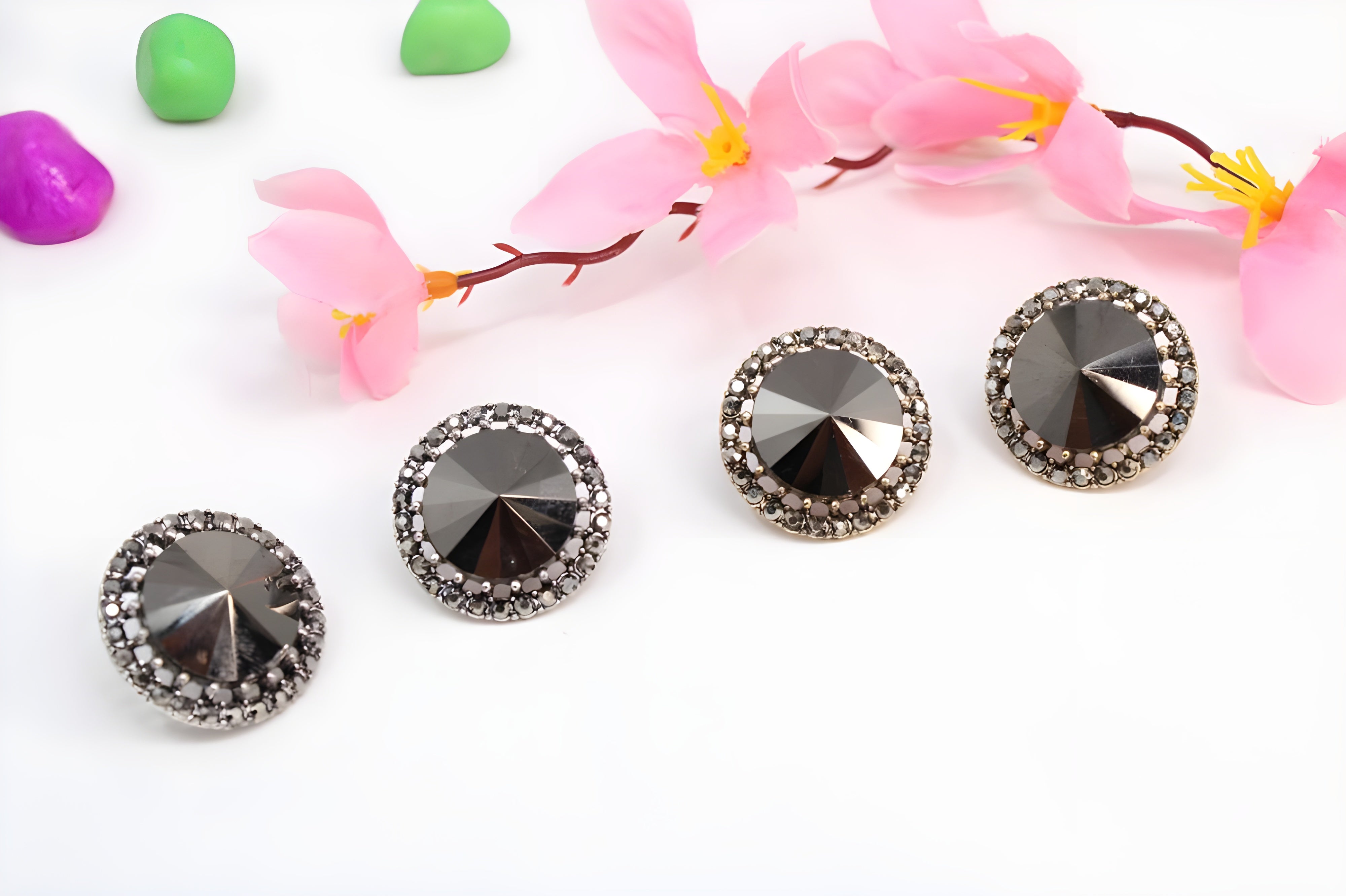 Eternal Radiance Black Stone Earrings