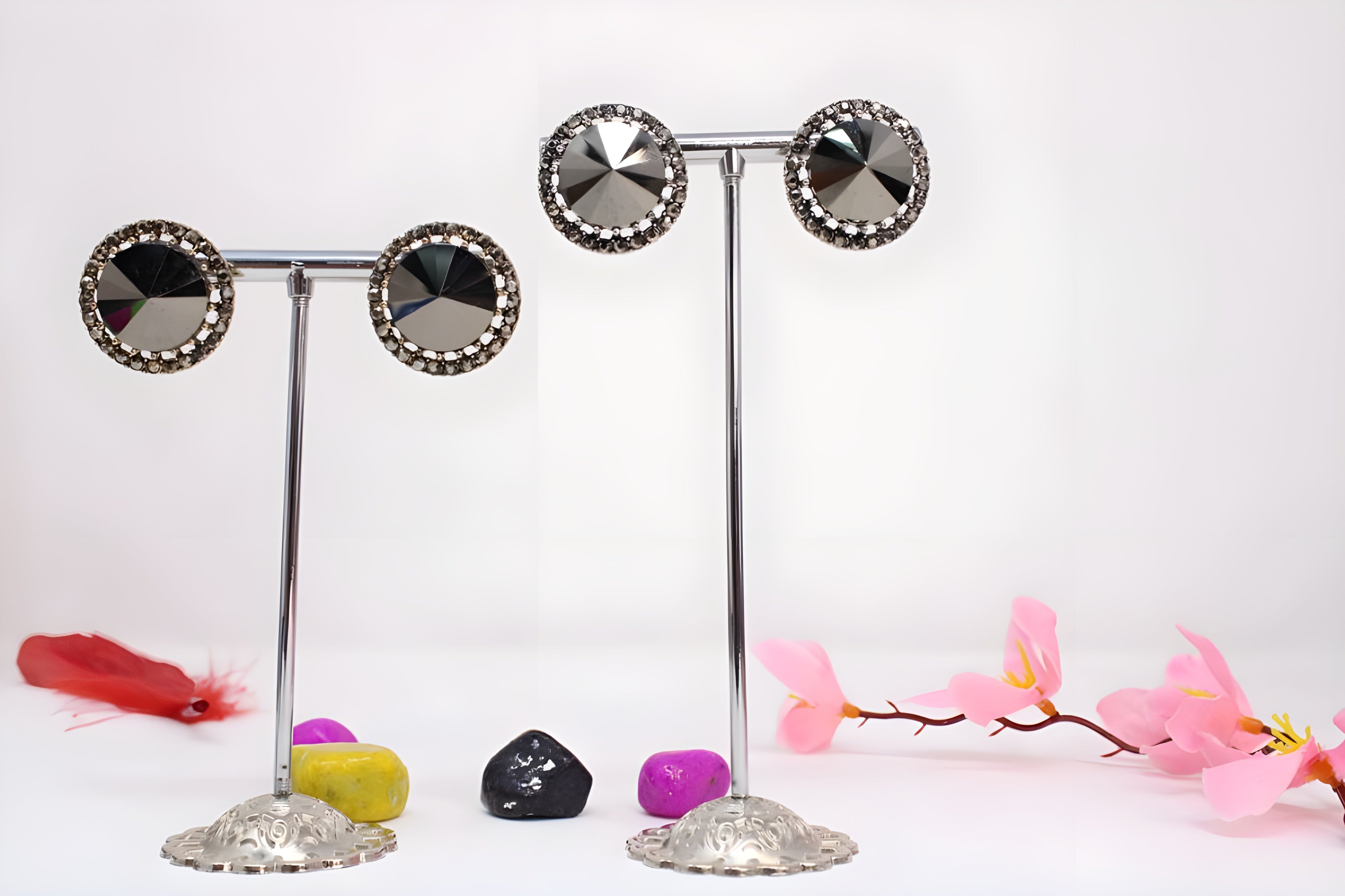 Eternal Radiance Black Stone Earrings