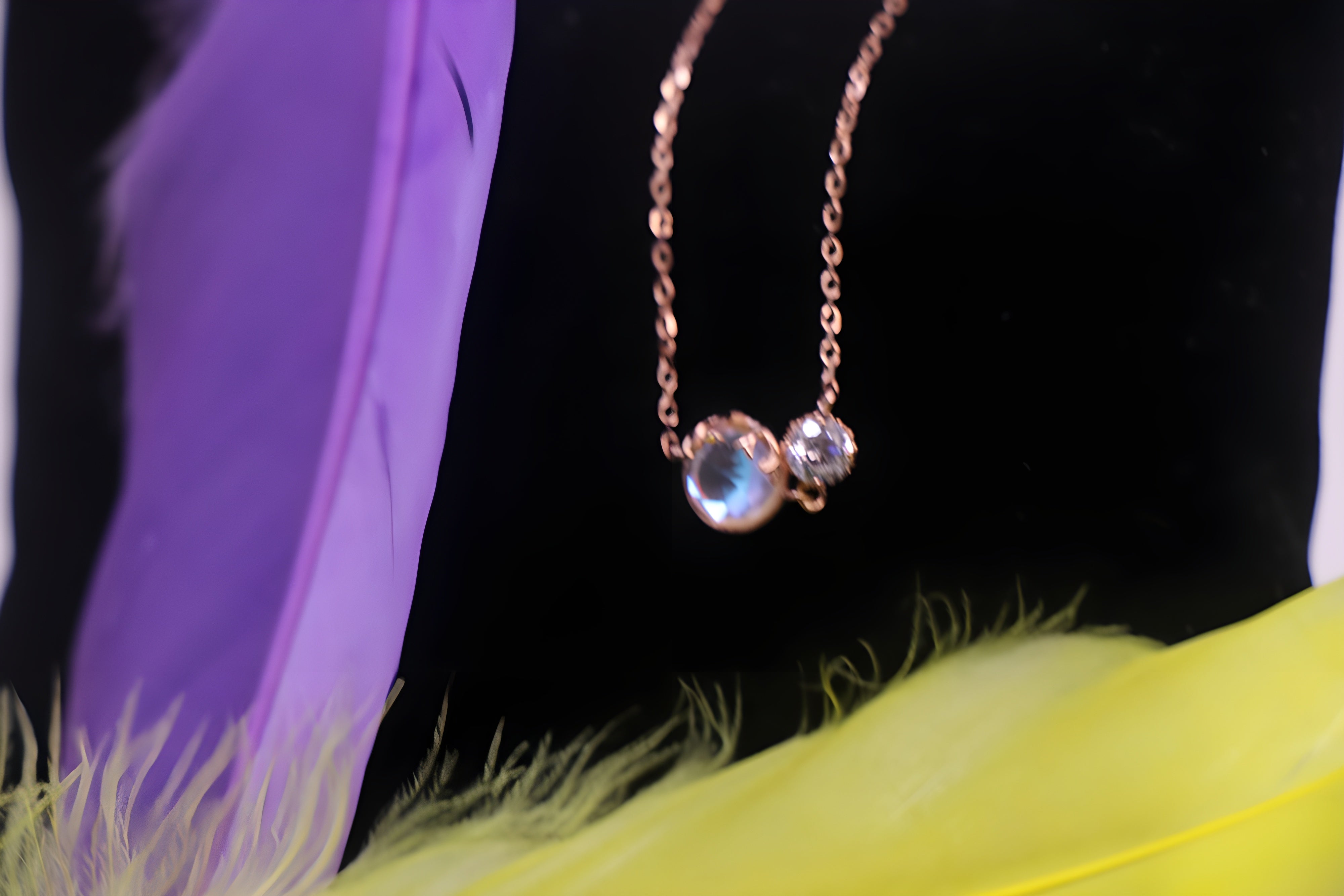 VeeLux Silver Bracelet with Golden Glow Crystal