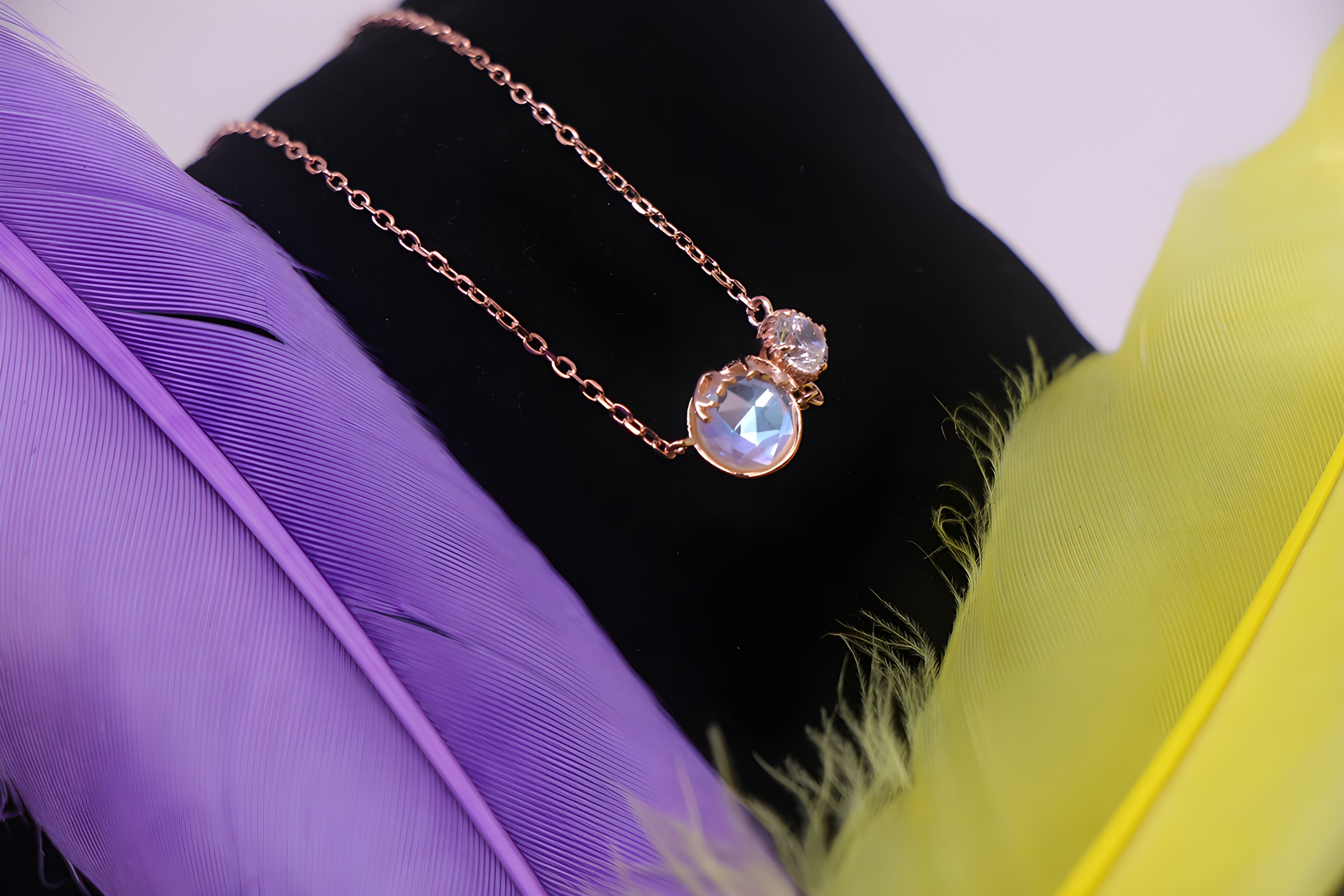 VeeLux Silver Bracelet with Golden Glow Crystal