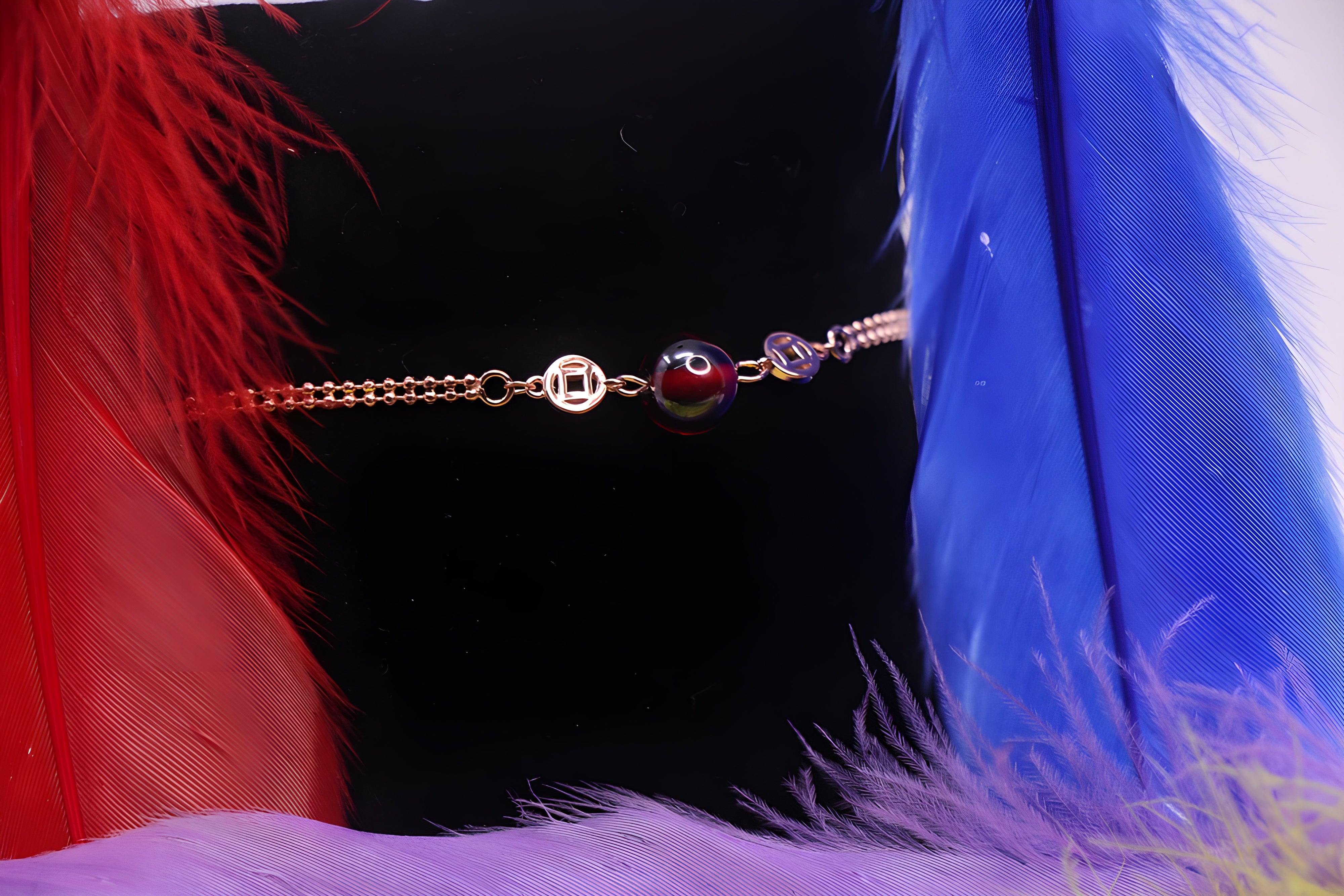 Golden Glow VeeLux Premium Crystal Silver Sleek Bracelet