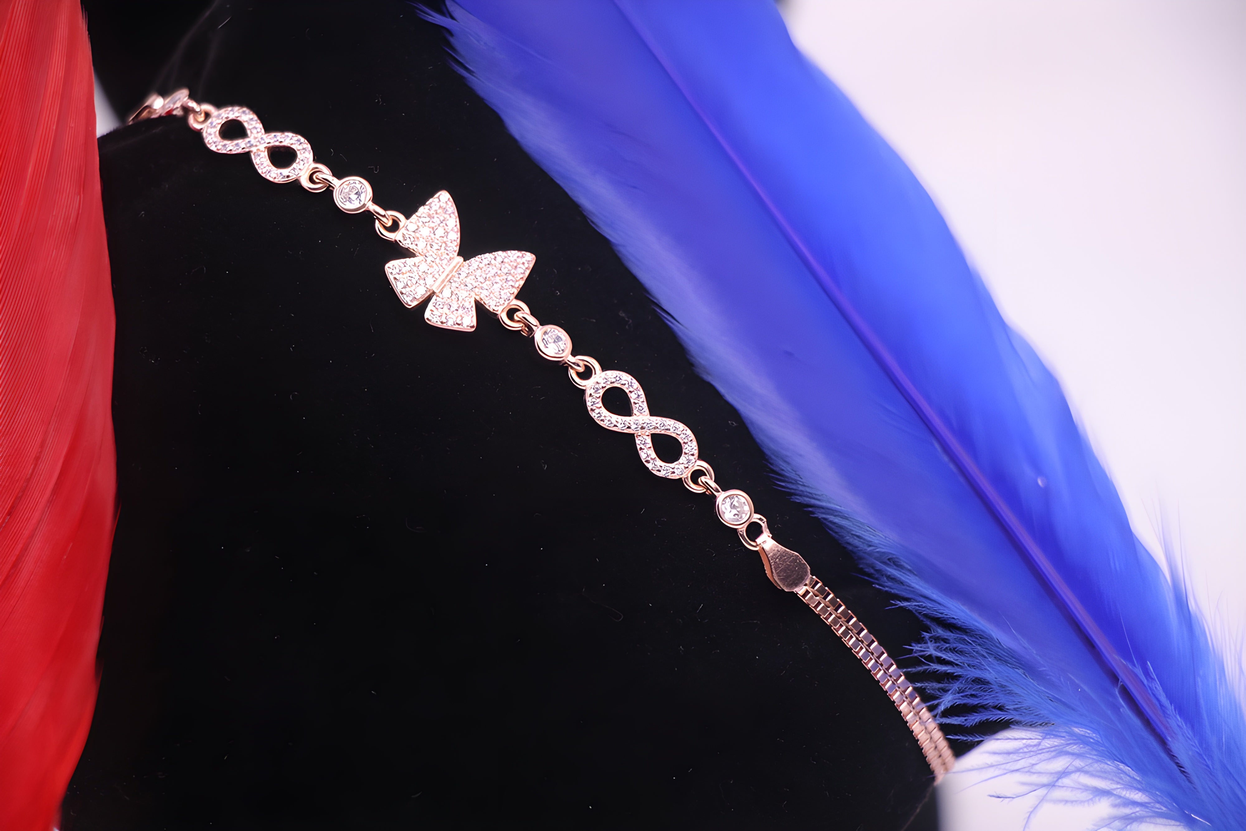 Golden Flutter VeeLux Premium Crystal Butterfly Bracelet