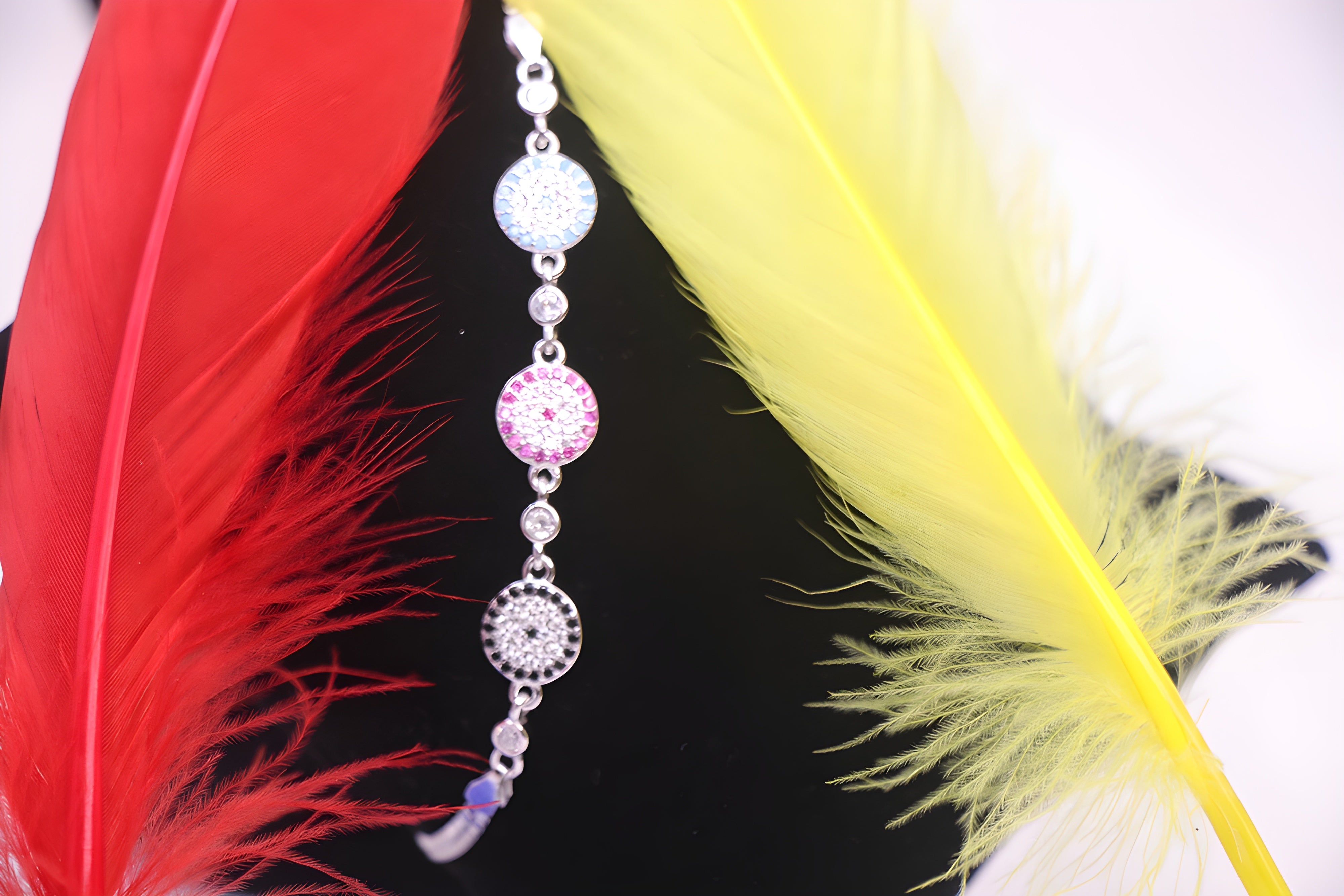 Sterling Silver VeeLux Premium Crystal Adorned Elegance Bracelet