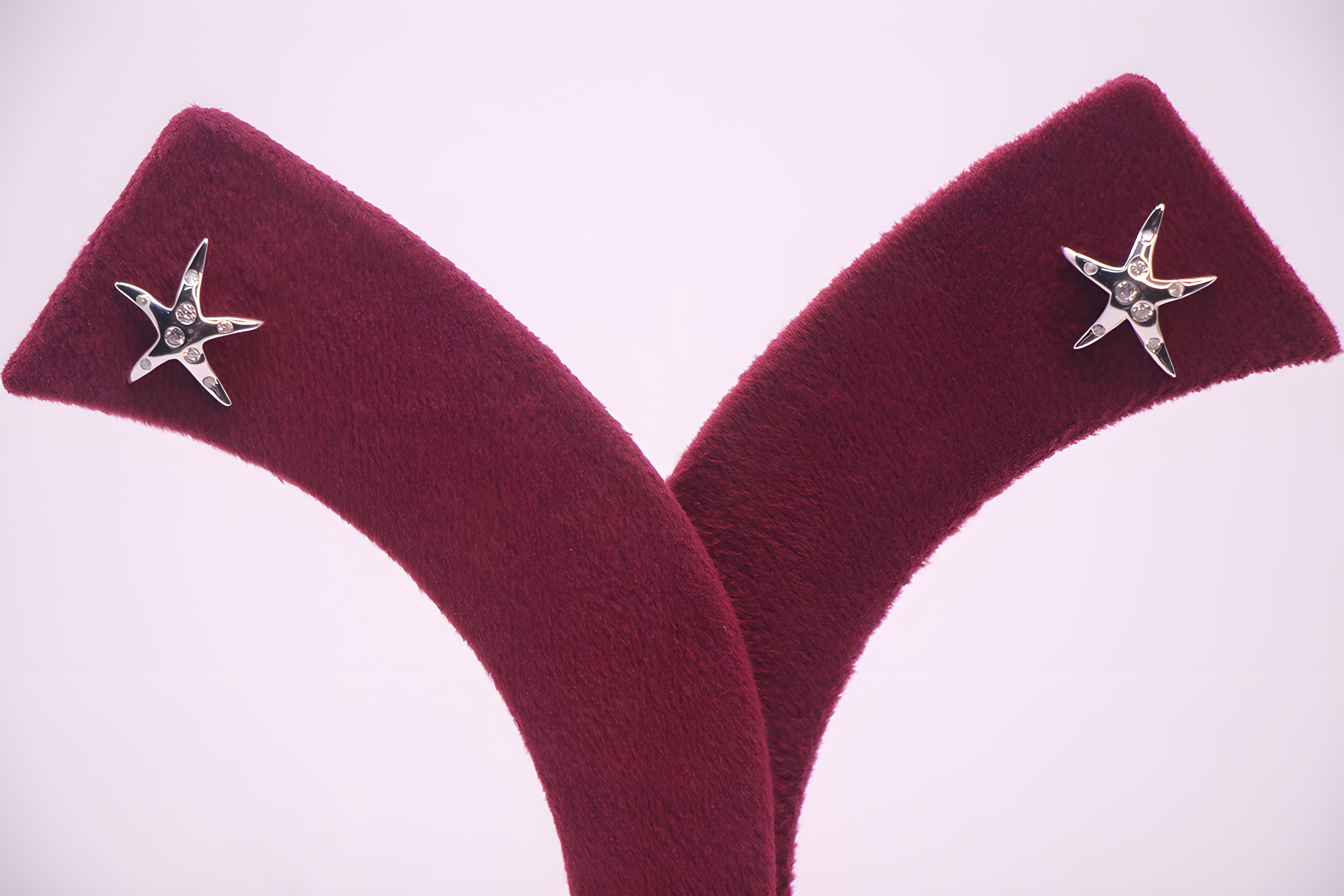 Sterling Silver Celestial Glow VeeLux Premium Crystal Star Earrings