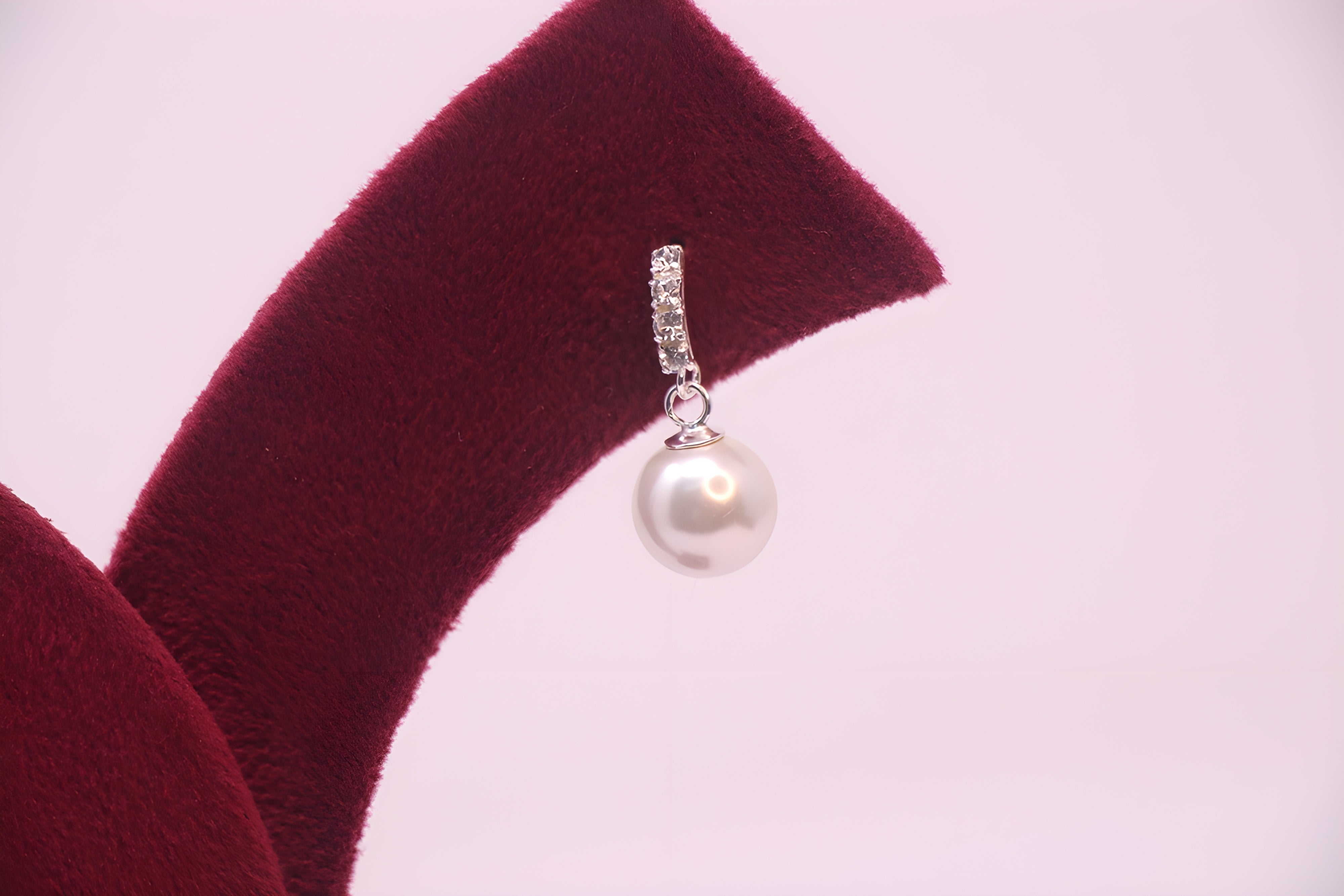 Sterling Silver VeeLux Premium Crystal Mystique Pearl Earrings