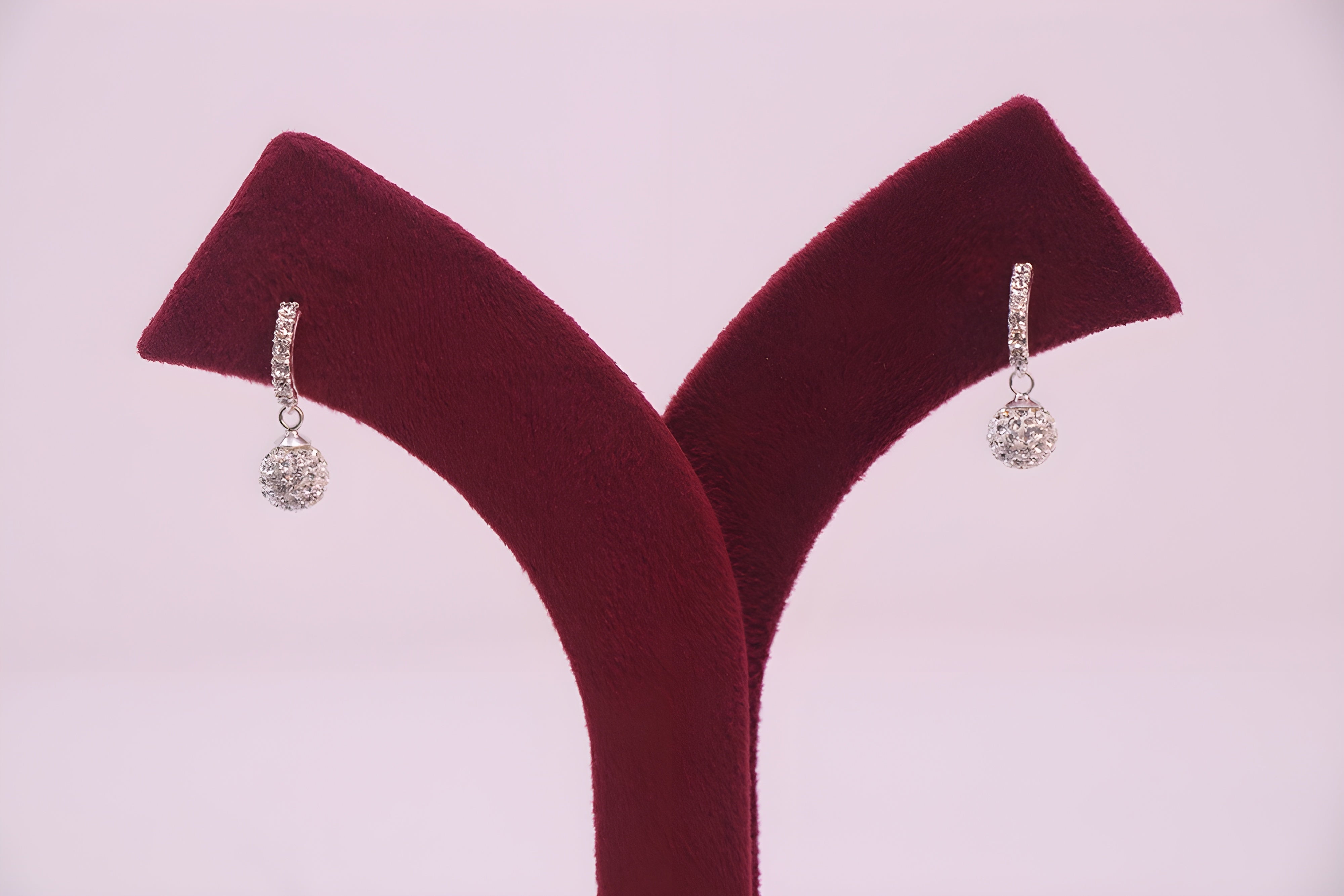 Sterling Silver VeeLux Premium  Glamour Crystal Earrings