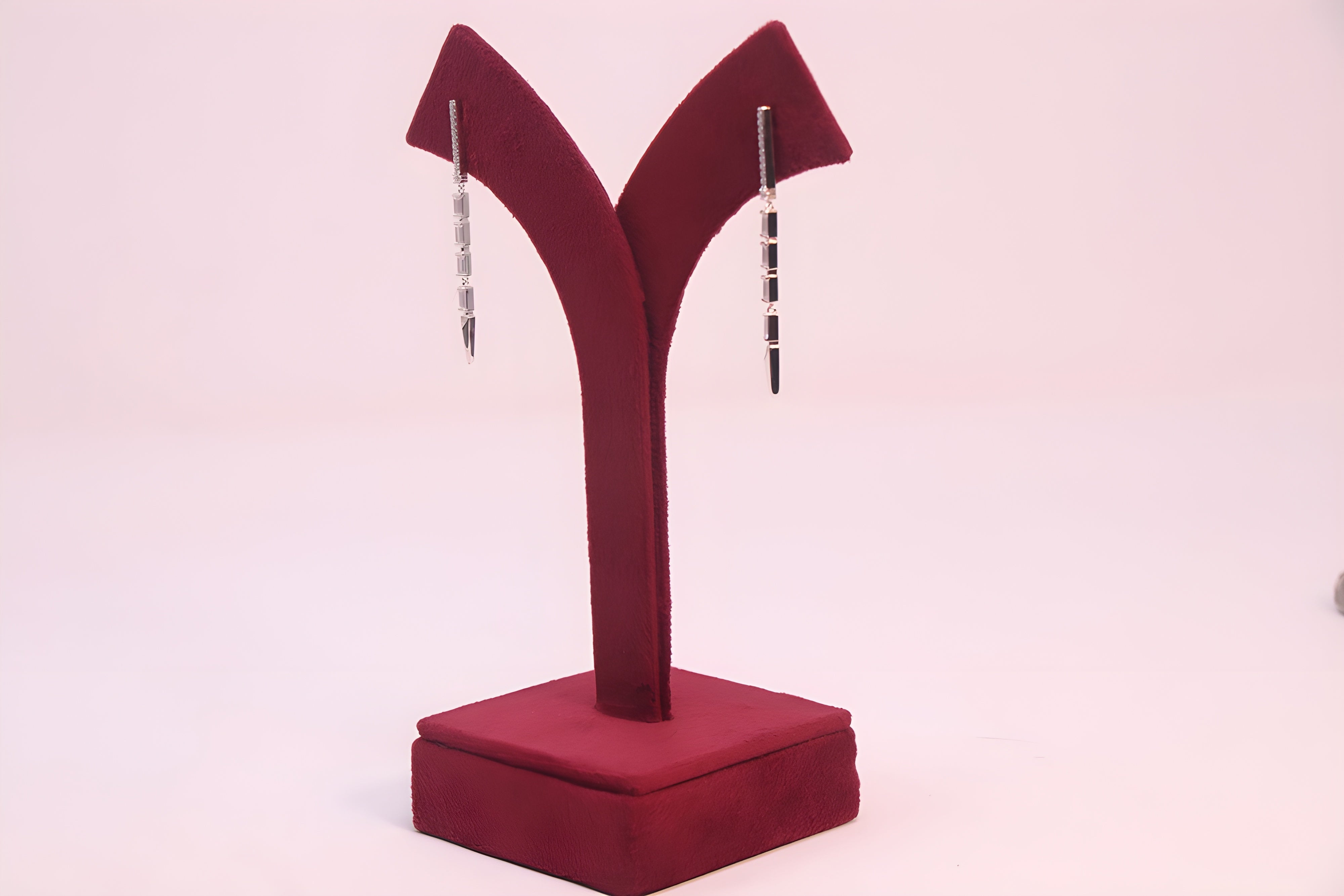 Crystal Gleam Sterling Silver Sleek Earrings