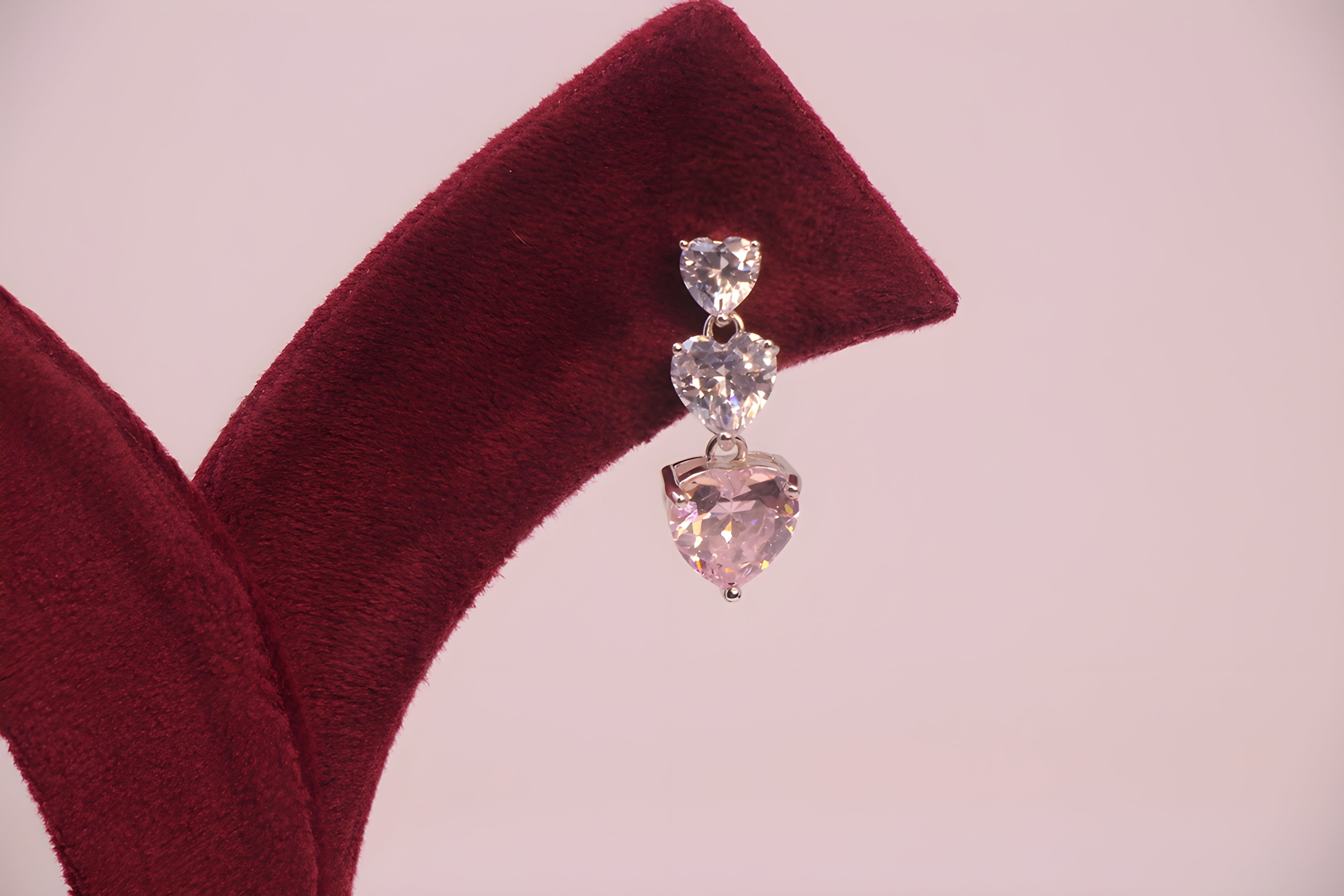 Pink Petal Glamorous Sterling Silver Earrings