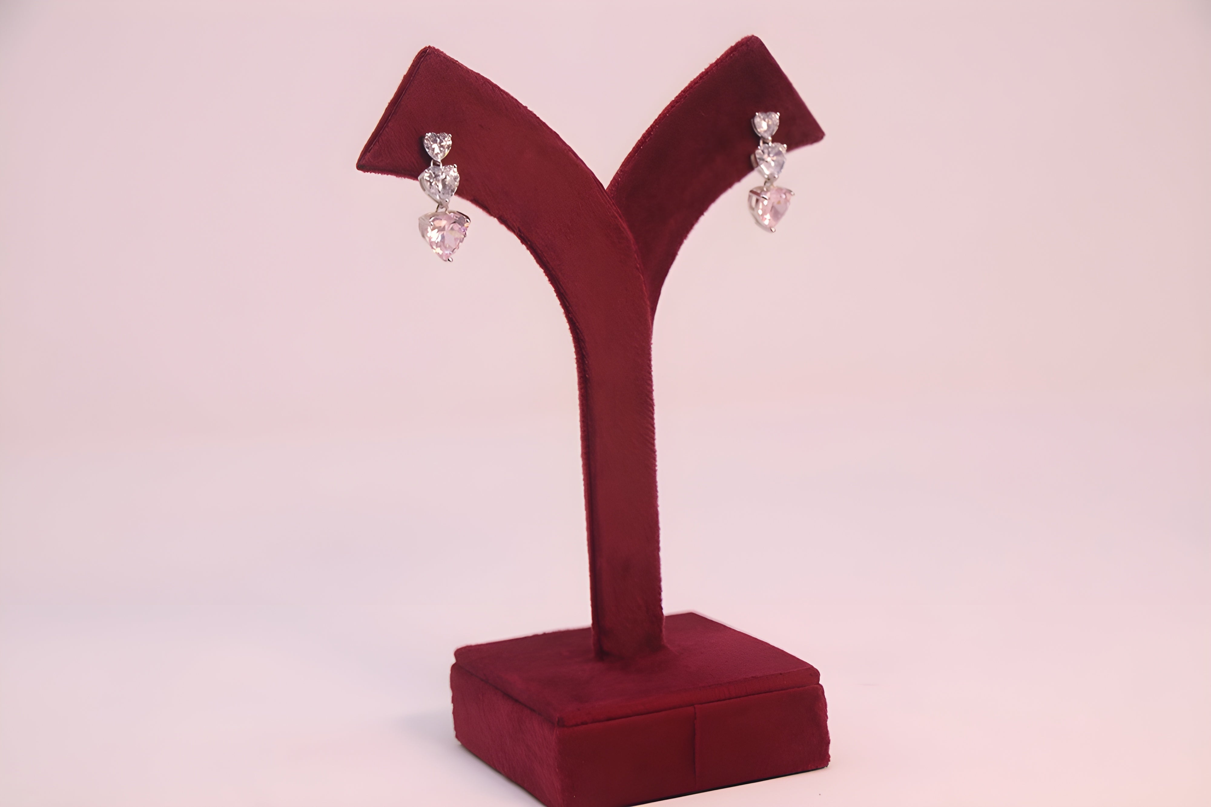 Pink Petal Glamorous Sterling Silver Earrings