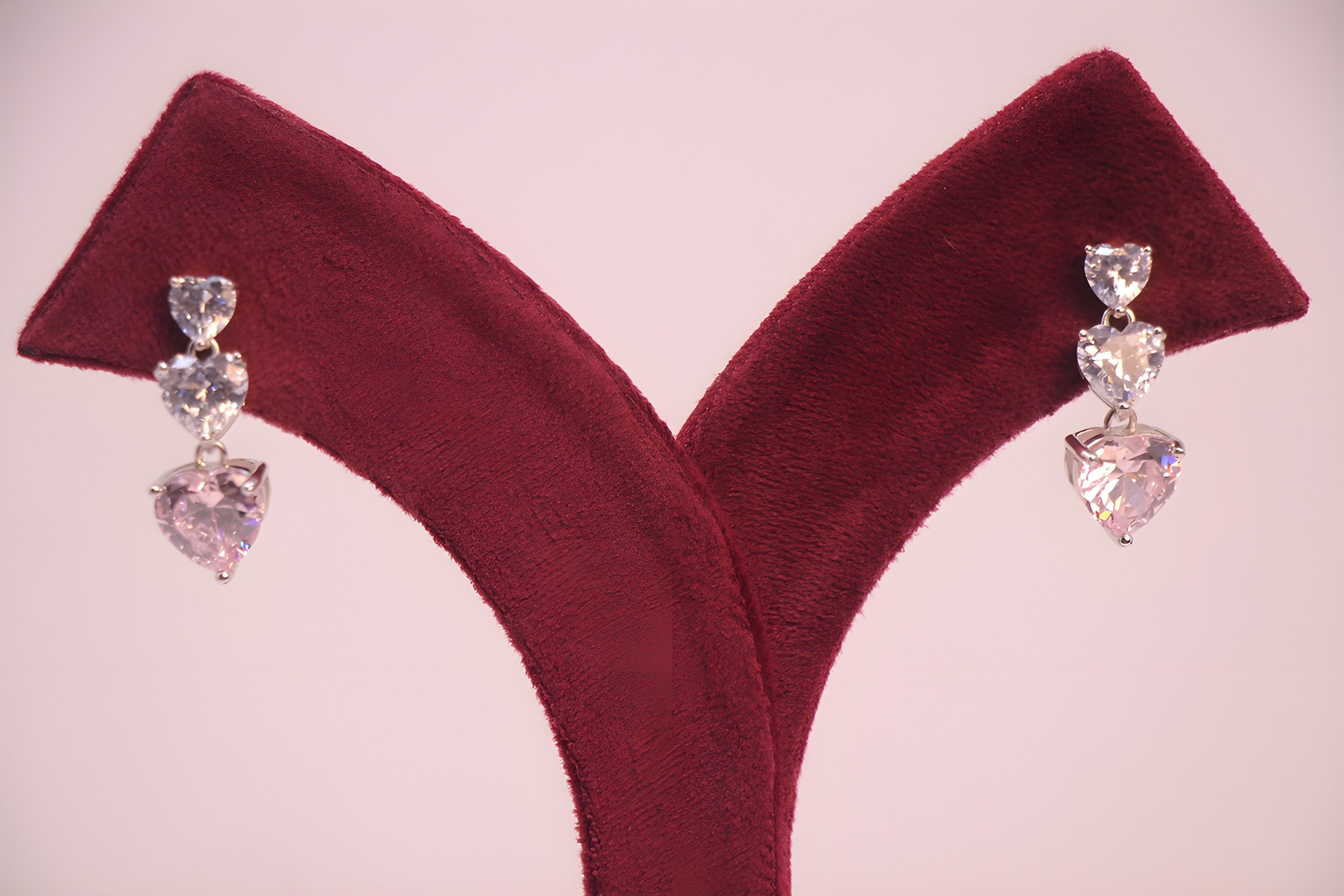 Pink Petal Glamorous Sterling Silver Earrings