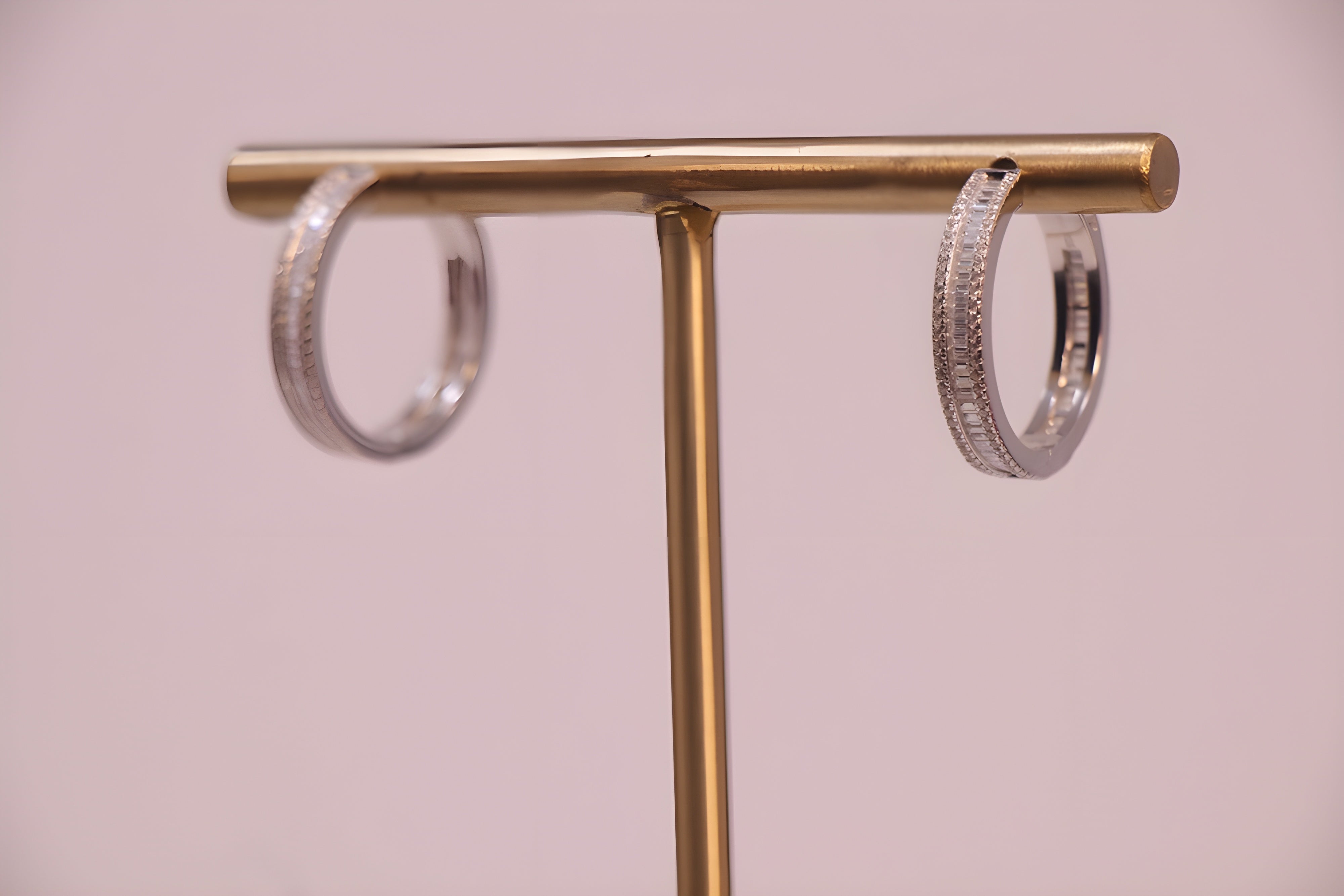 VeeLux Premium Sparkle Sterling Silver Loop Earrings