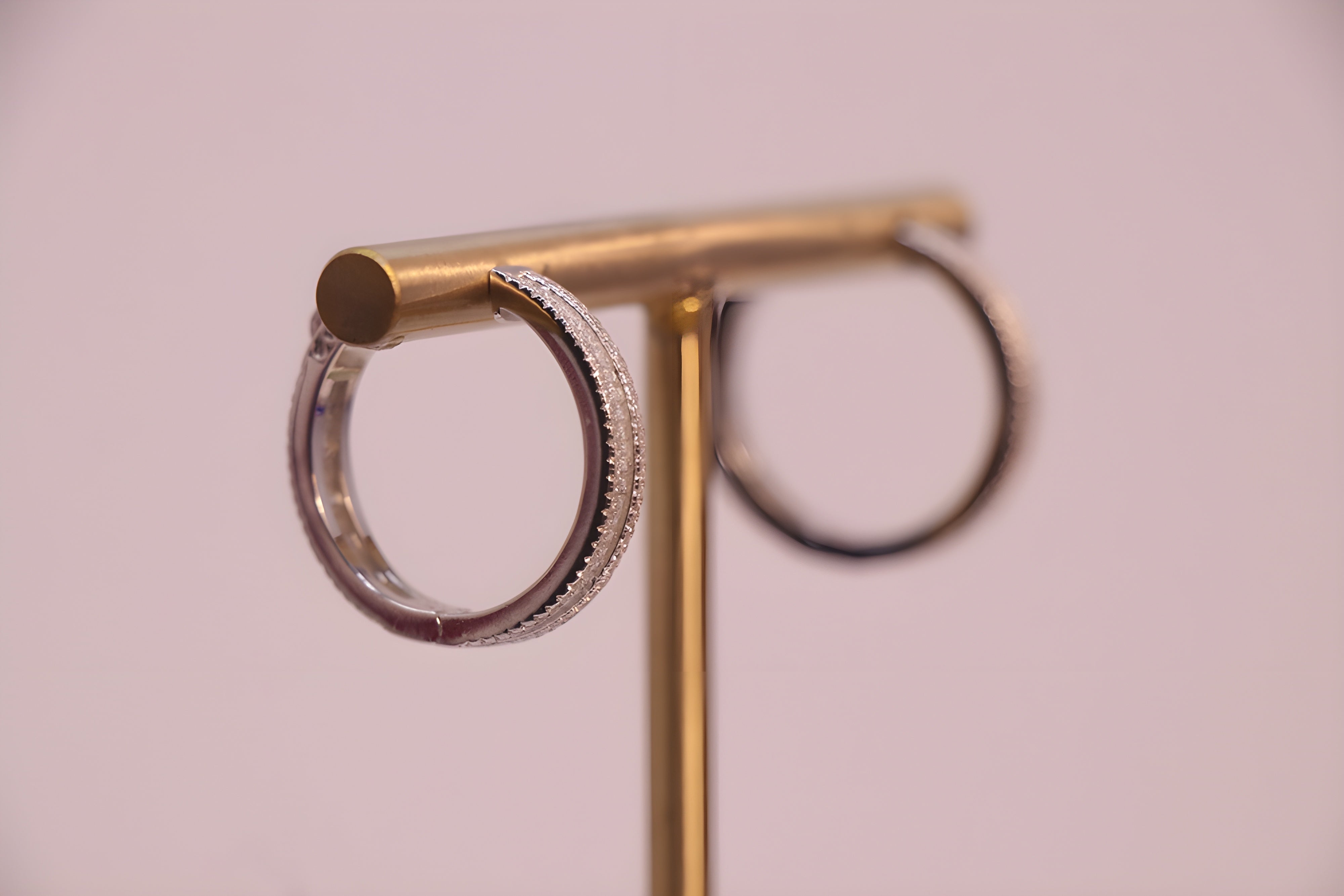 VeeLux Premium Sparkle Sterling Silver Loop Earrings