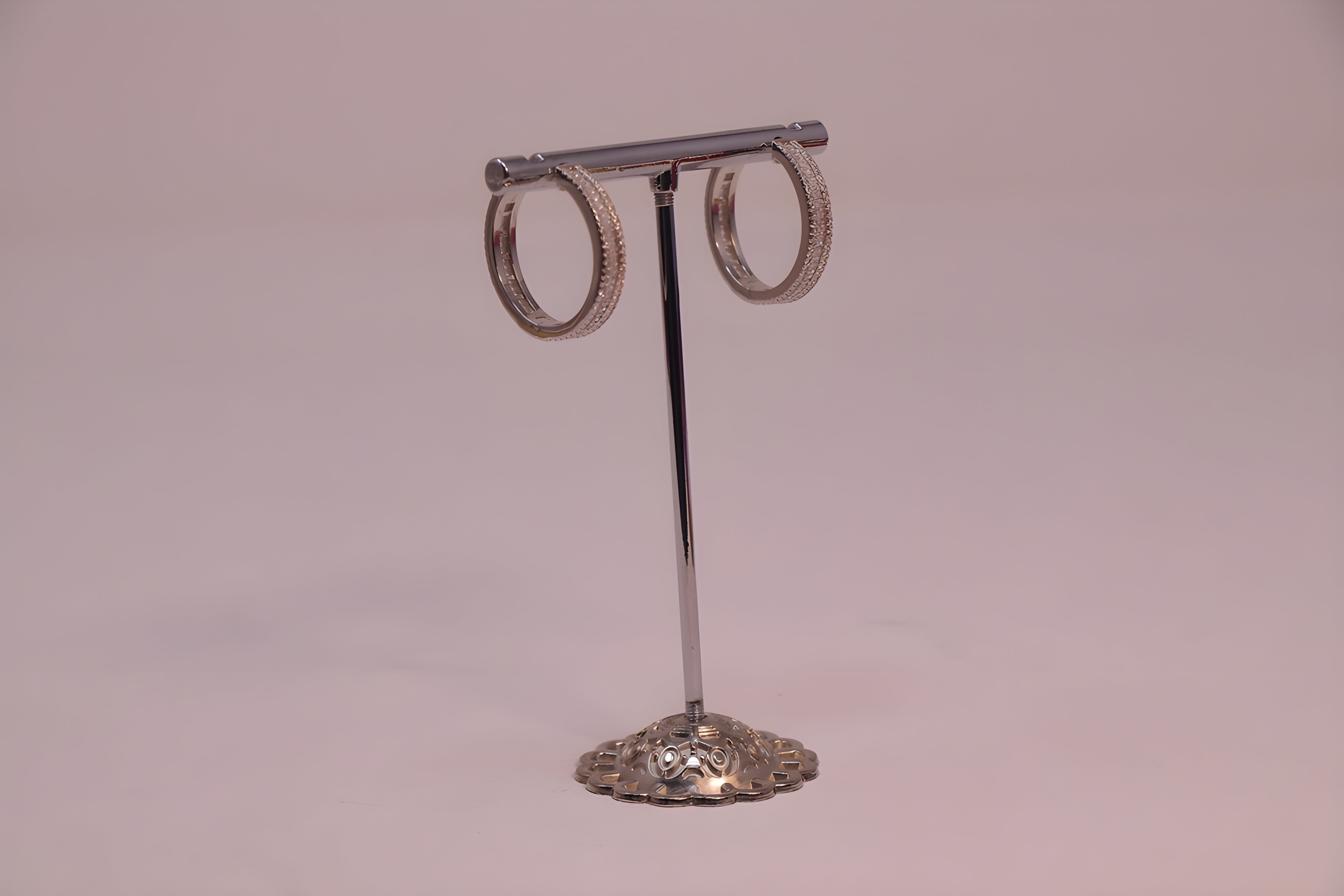 VeeLux Premium Sparkle Sterling Silver Loop Earrings