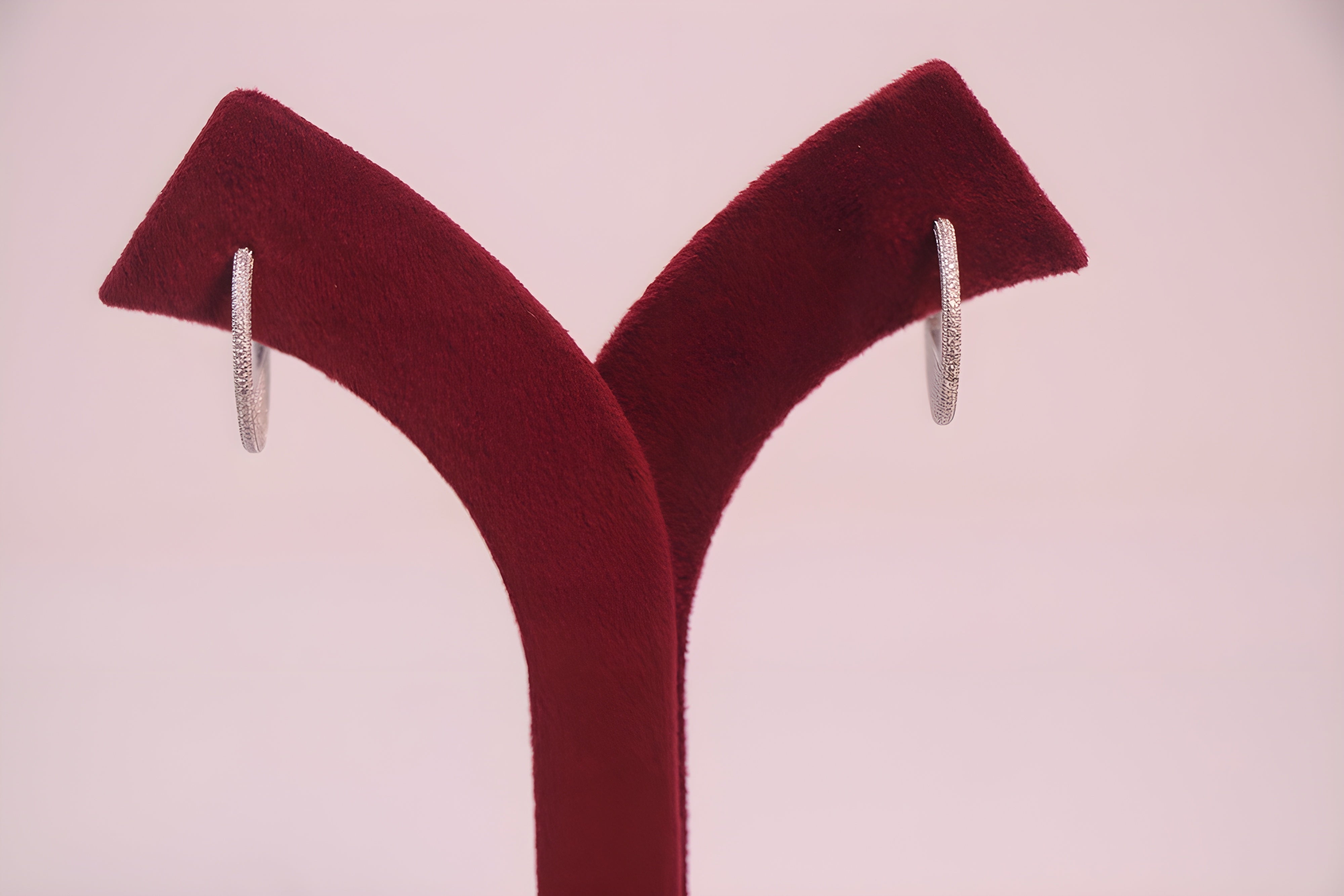 Serenity Shimmer Sterling Silver Hoop Earrings