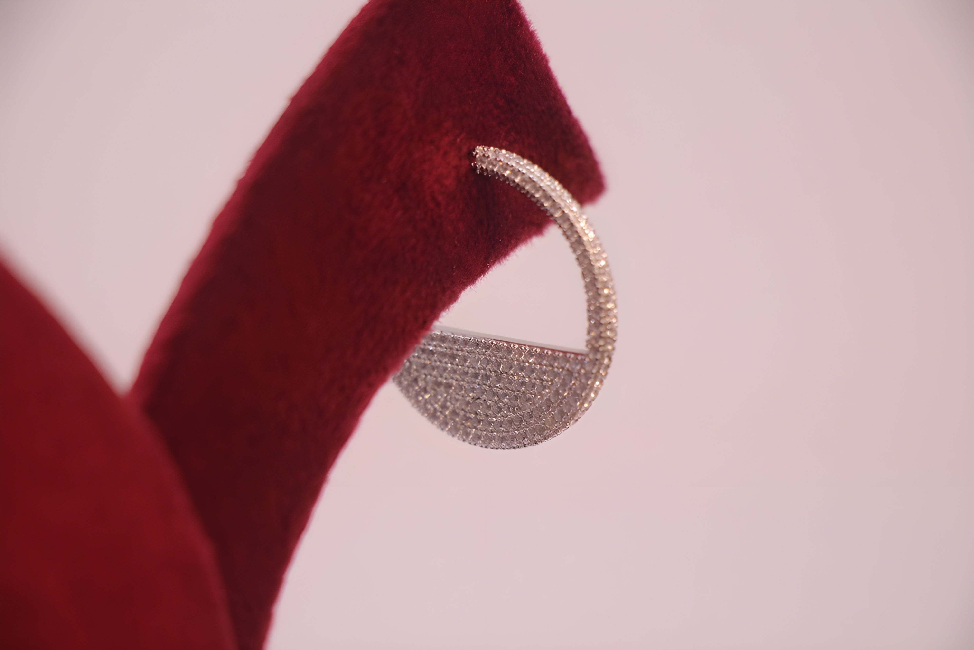 Serenity Shimmer Sterling Silver Hoop Earrings