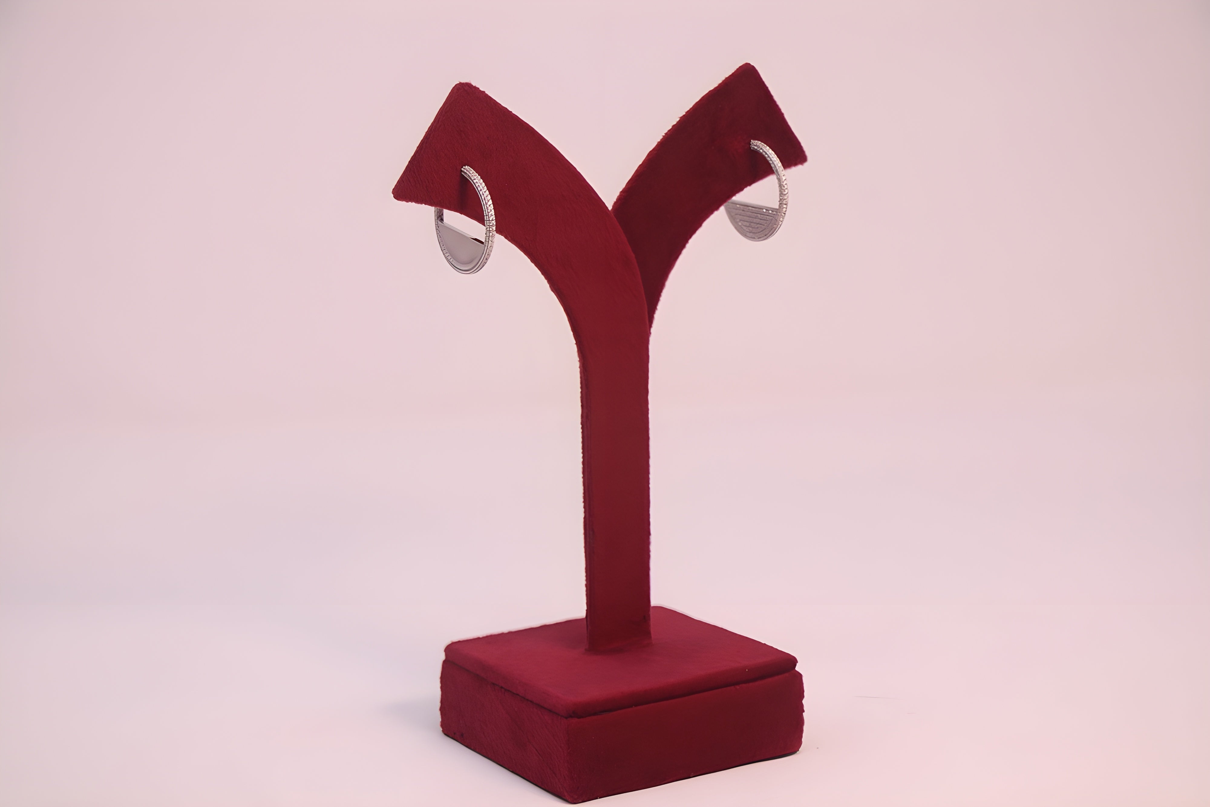 Serenity Shimmer Sterling Silver Hoop Earrings