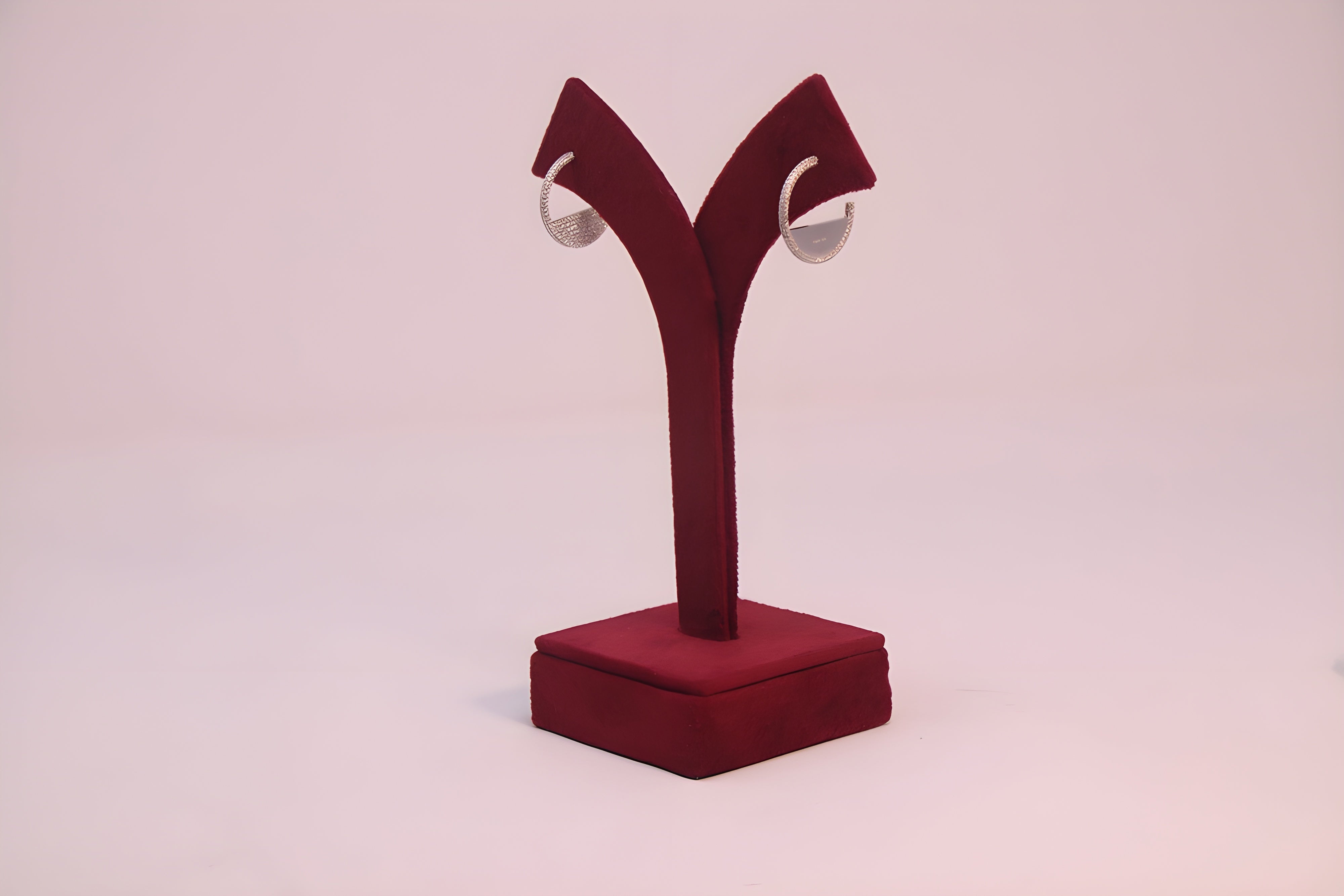 Serenity Shimmer Sterling Silver Hoop Earrings