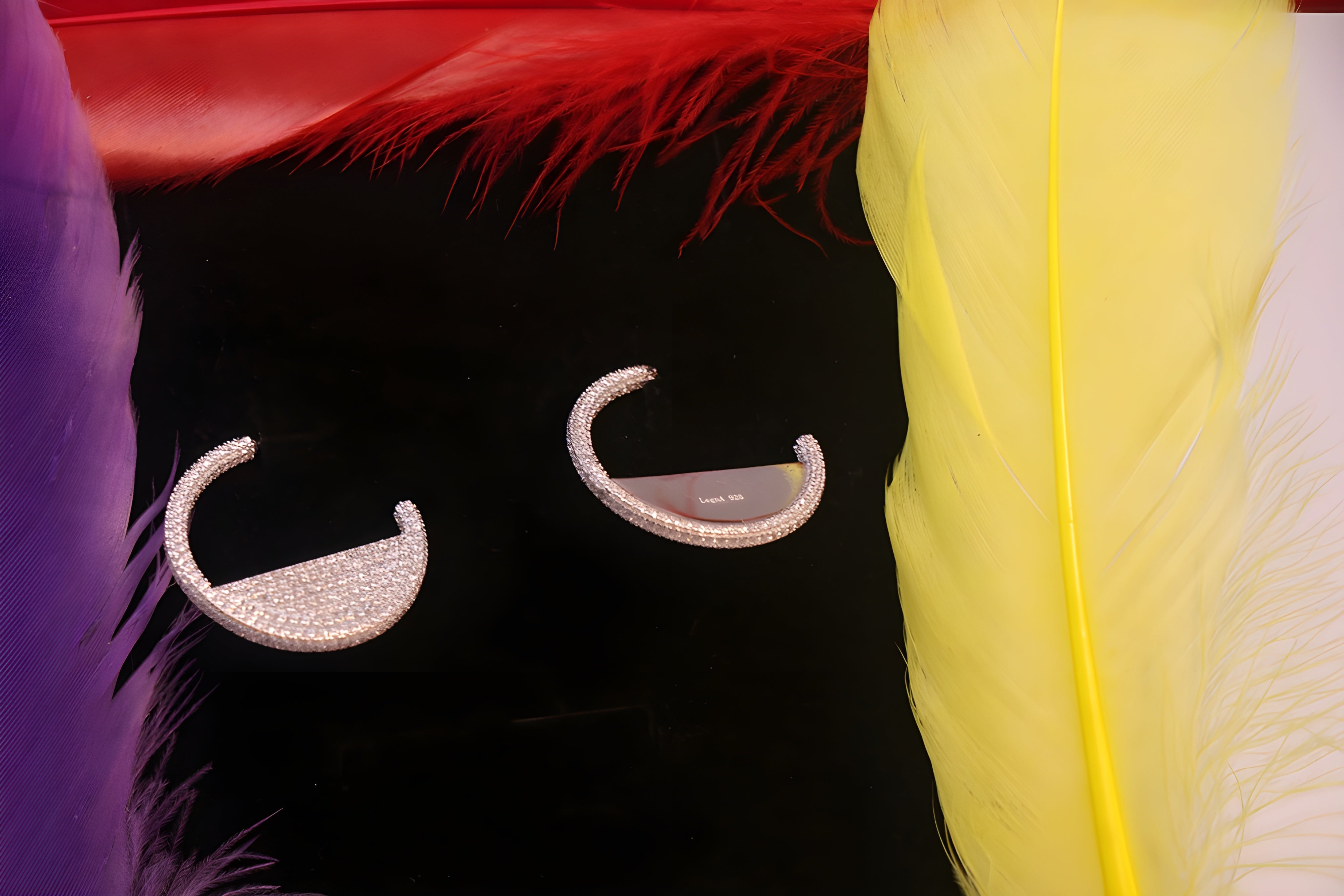 Serenity Shimmer Sterling Silver Hoop Earrings