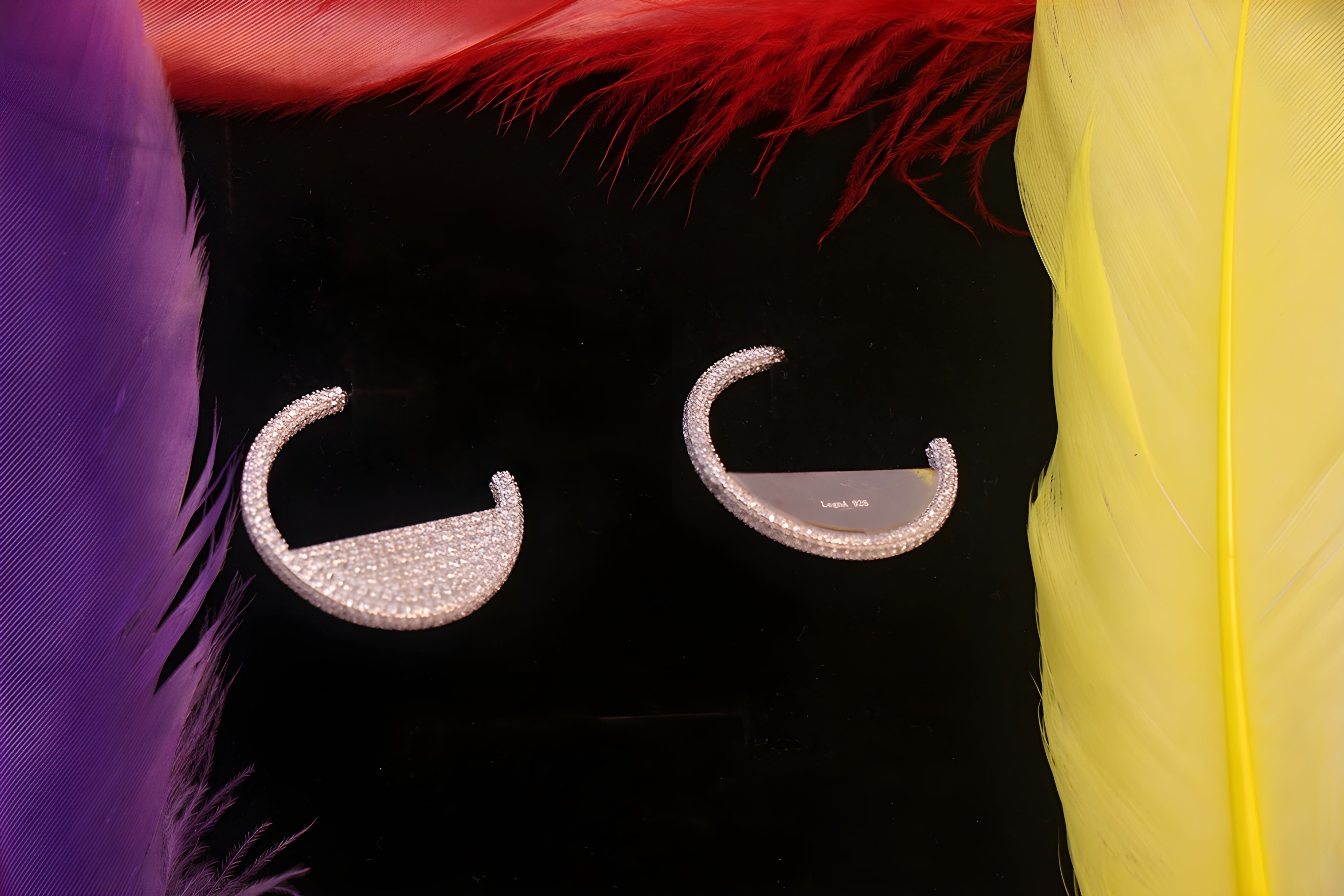 Serenity Shimmer Sterling Silver Hoop Earrings