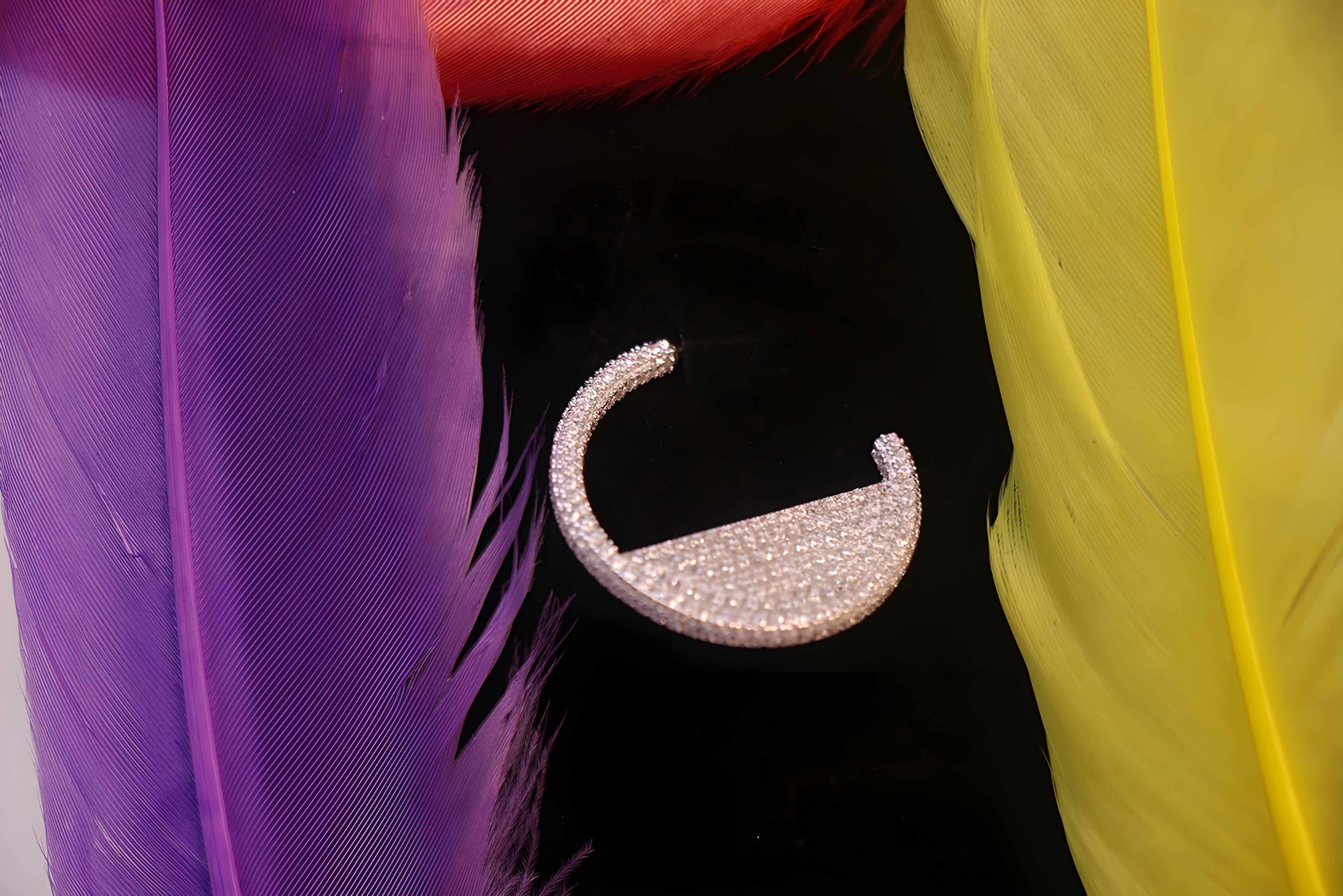 Serenity Shimmer Sterling Silver Hoop Earrings