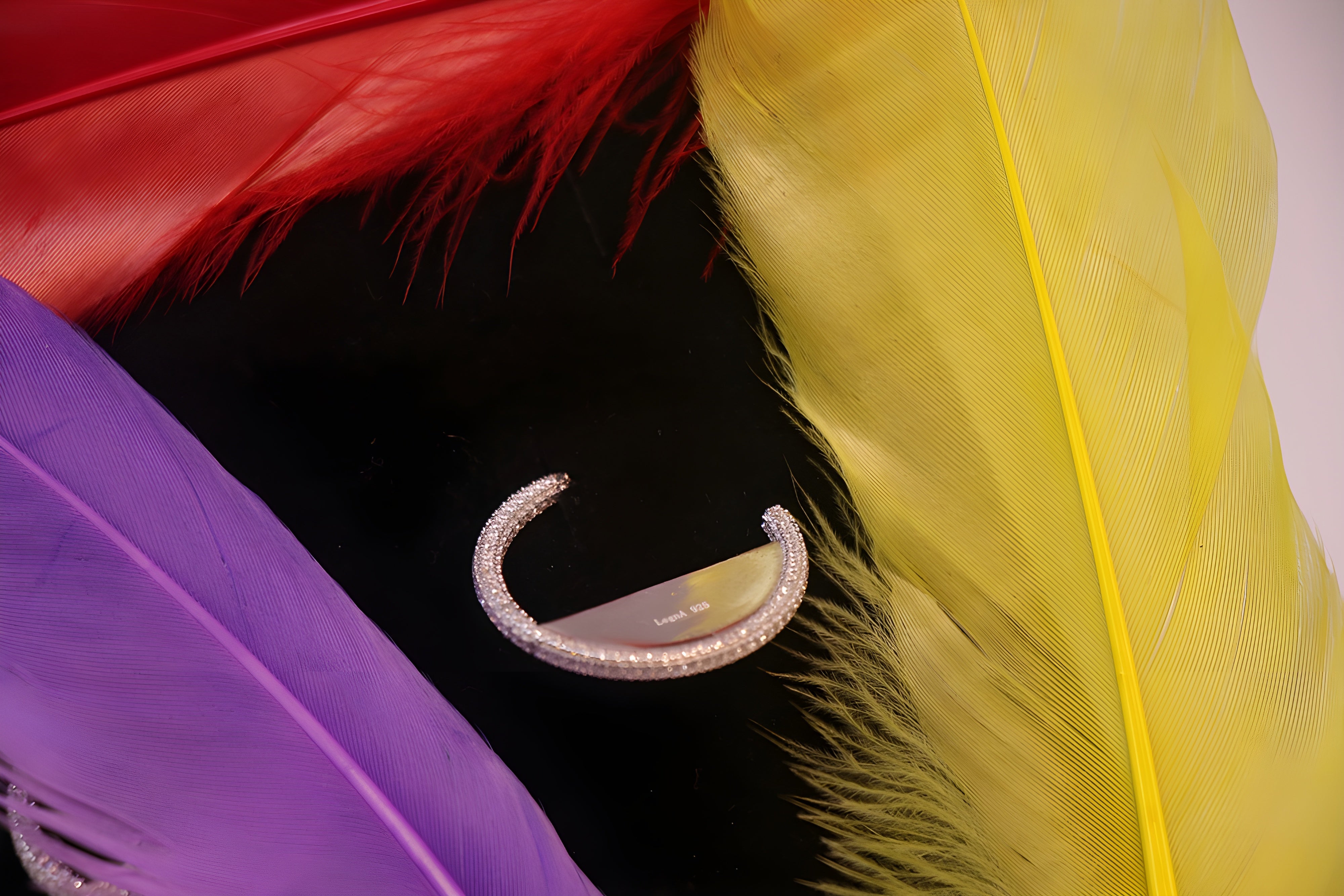 Serenity Shimmer Sterling Silver Hoop Earrings