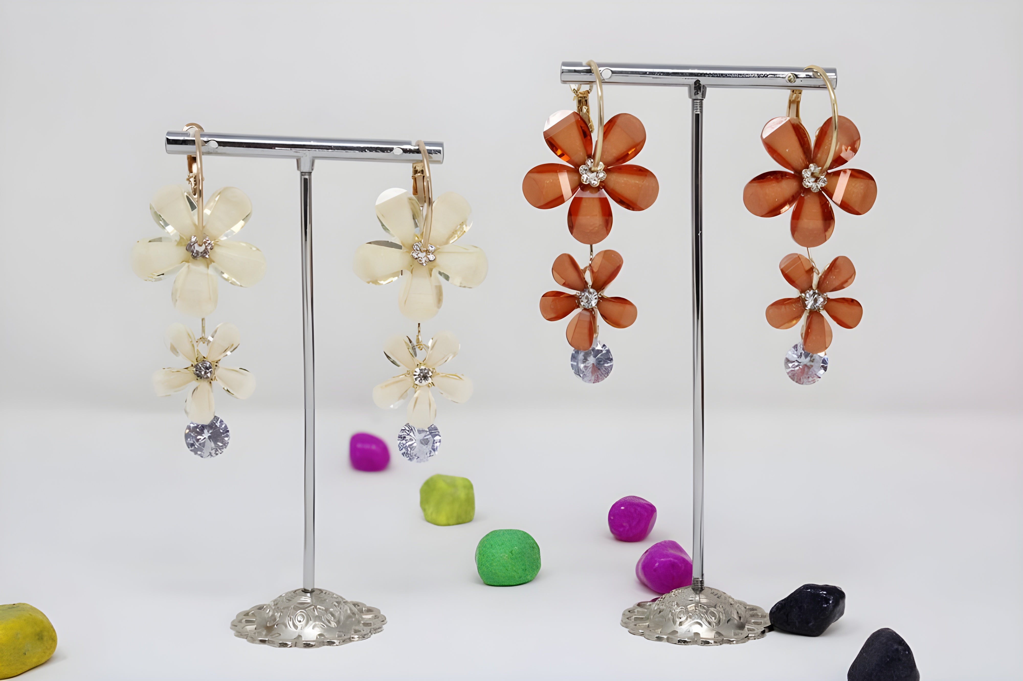 Blossom Brilliance Rhinestone Earrings