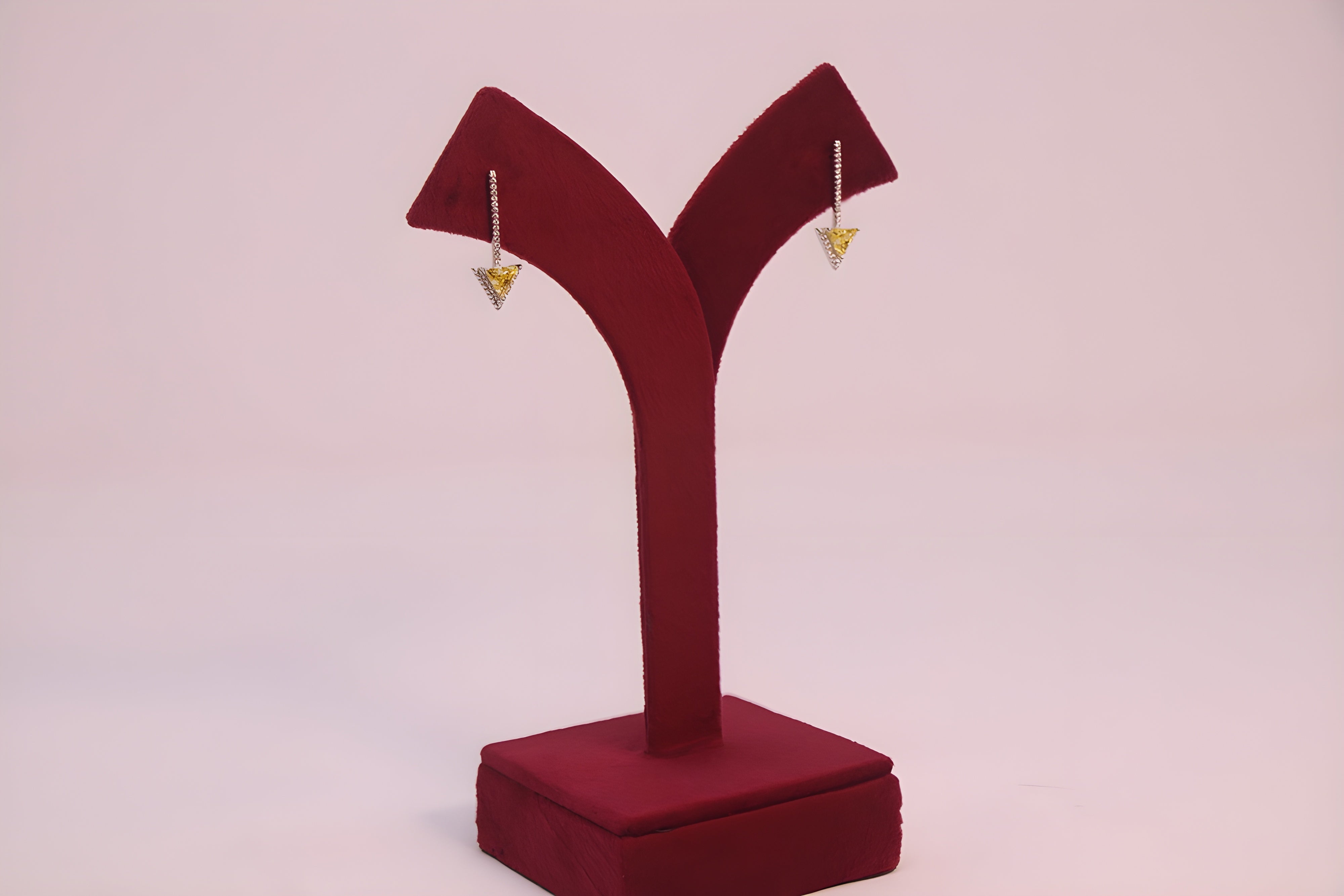Golden Glow Sterling Silver Earrings with Yellow and Green Crystal