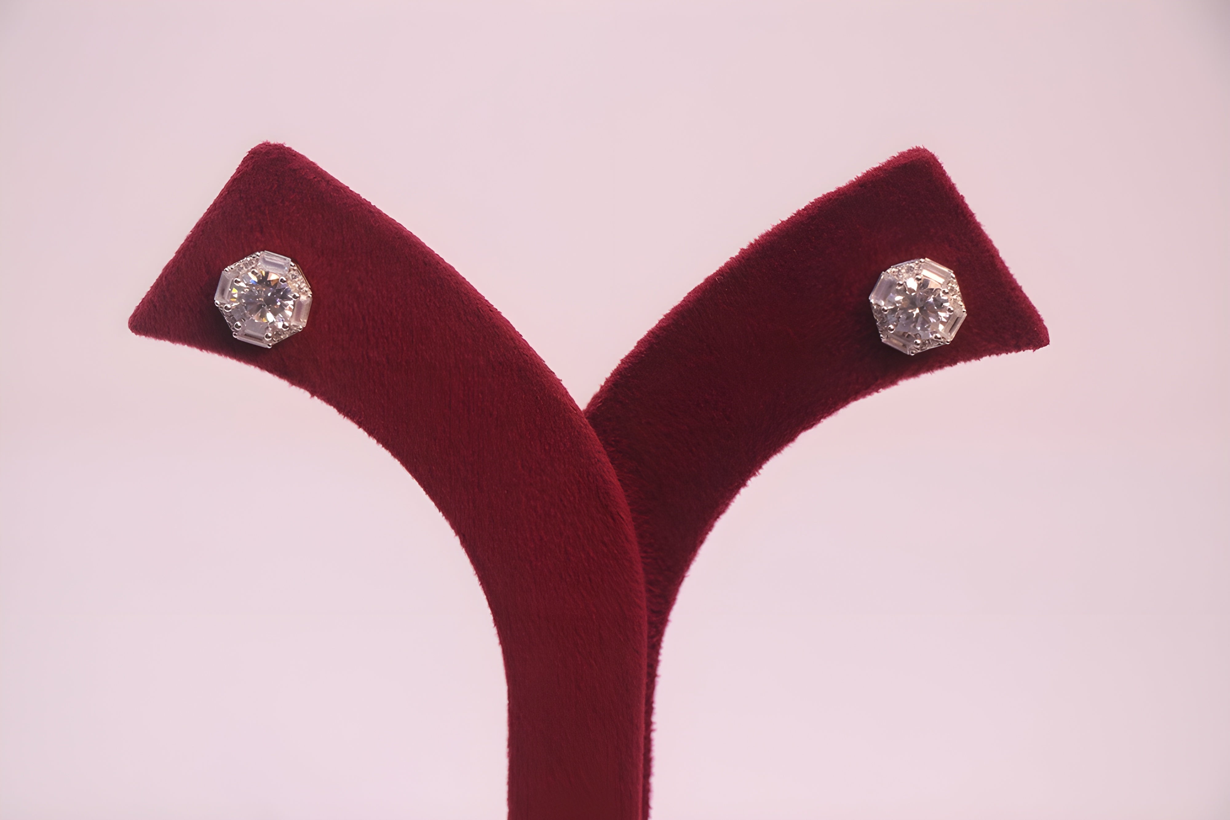 Golden Radiance Sterling Silver Earrings with Pretty Pink Crystal