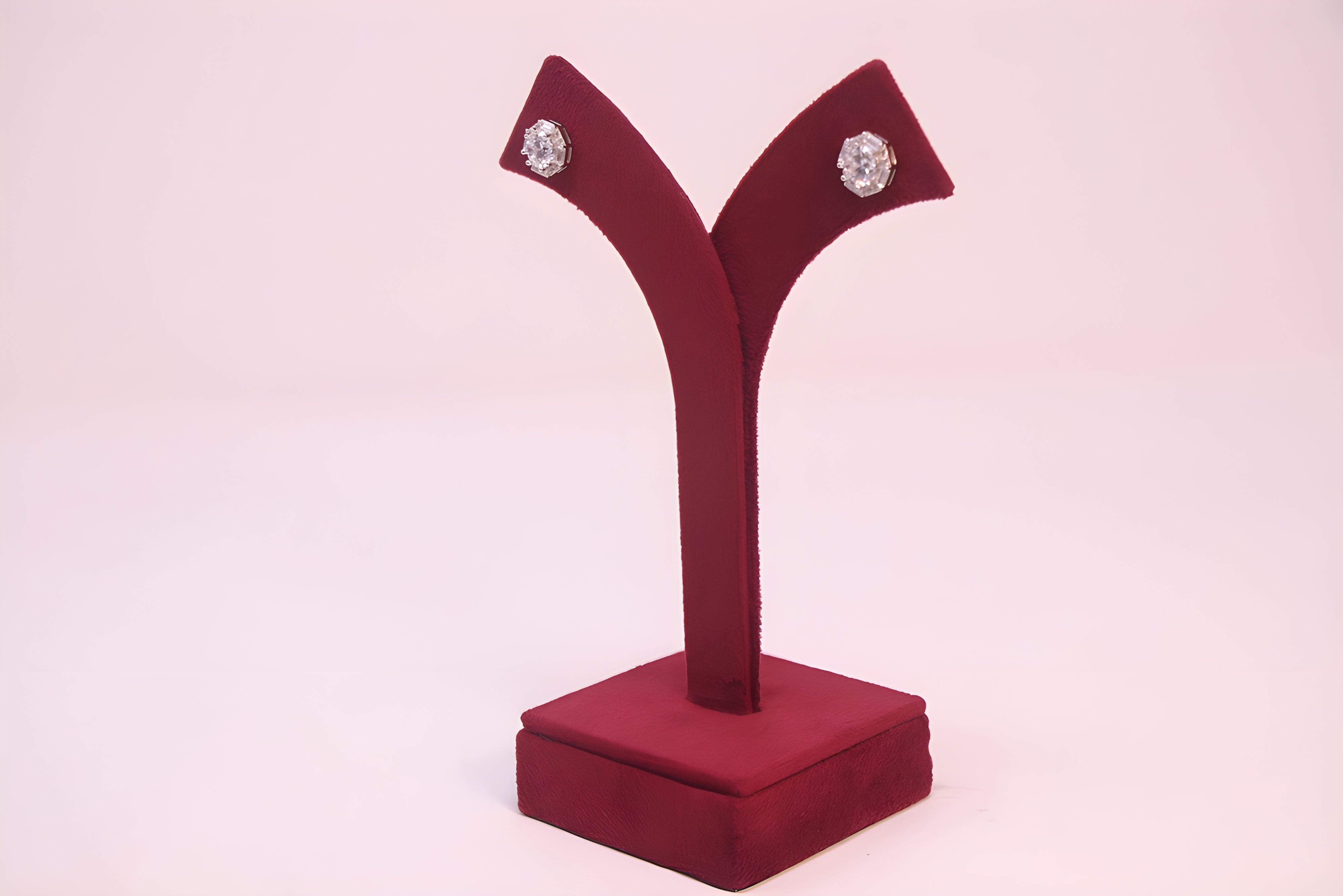 Golden Radiance Sterling Silver Earrings with Pretty Pink Crystal