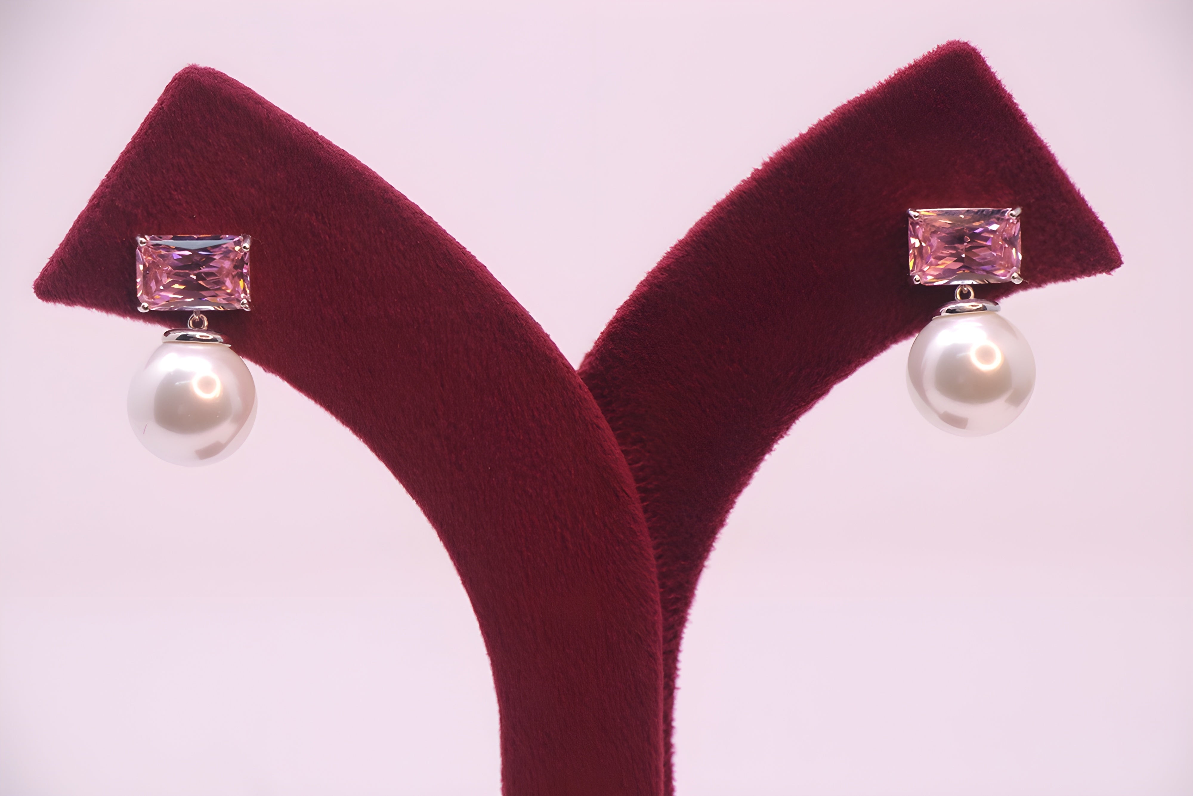 Golden Glow VeeLux Premium Crystal Pearl Earrings